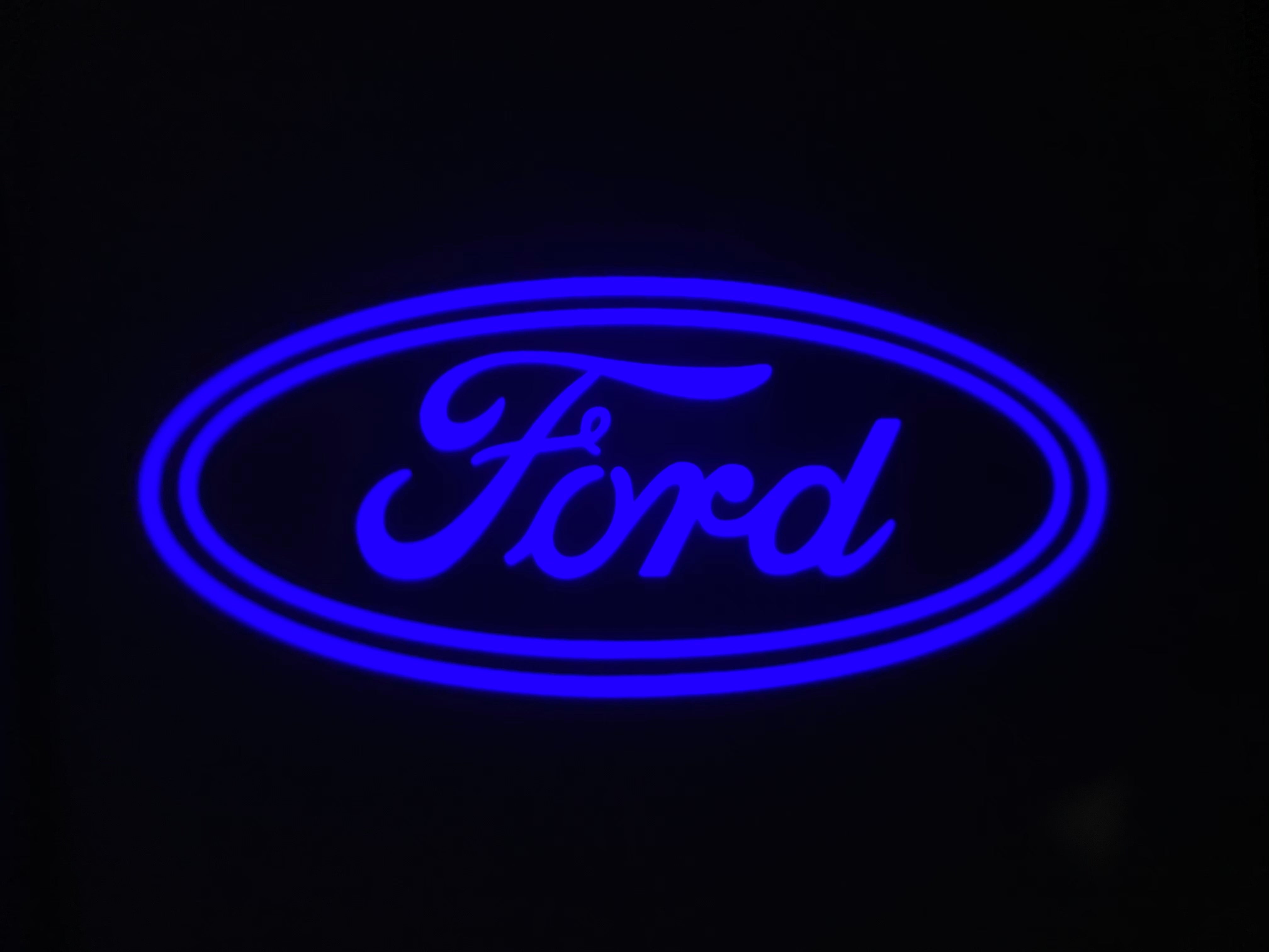 2x Ford Round Mirror light (plug&play) - 24 Logos、mySite、nflplayoffbracketp