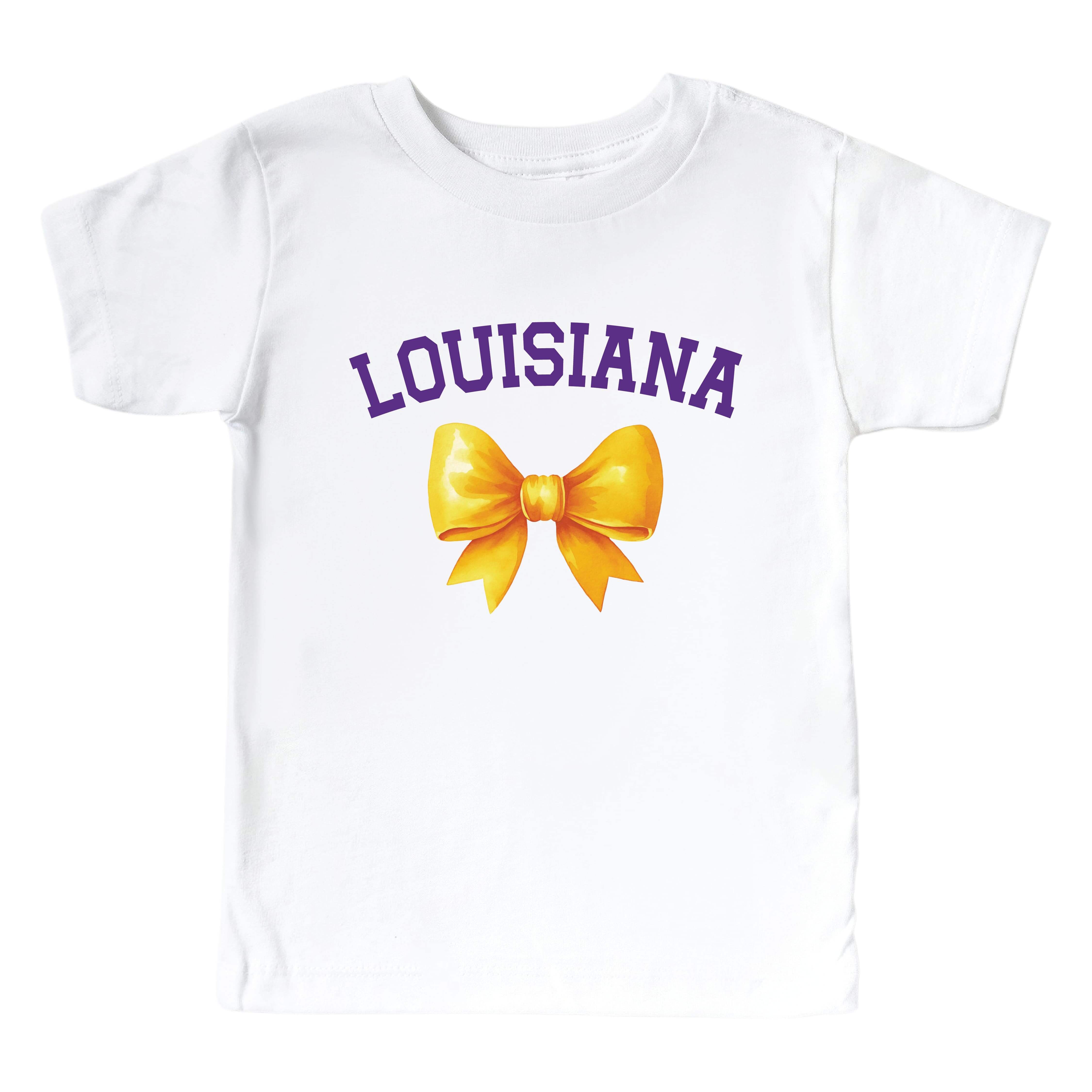  Louisiana State University | Footballs & Bows Kids Graphic Tee、mySite、layawaytickets