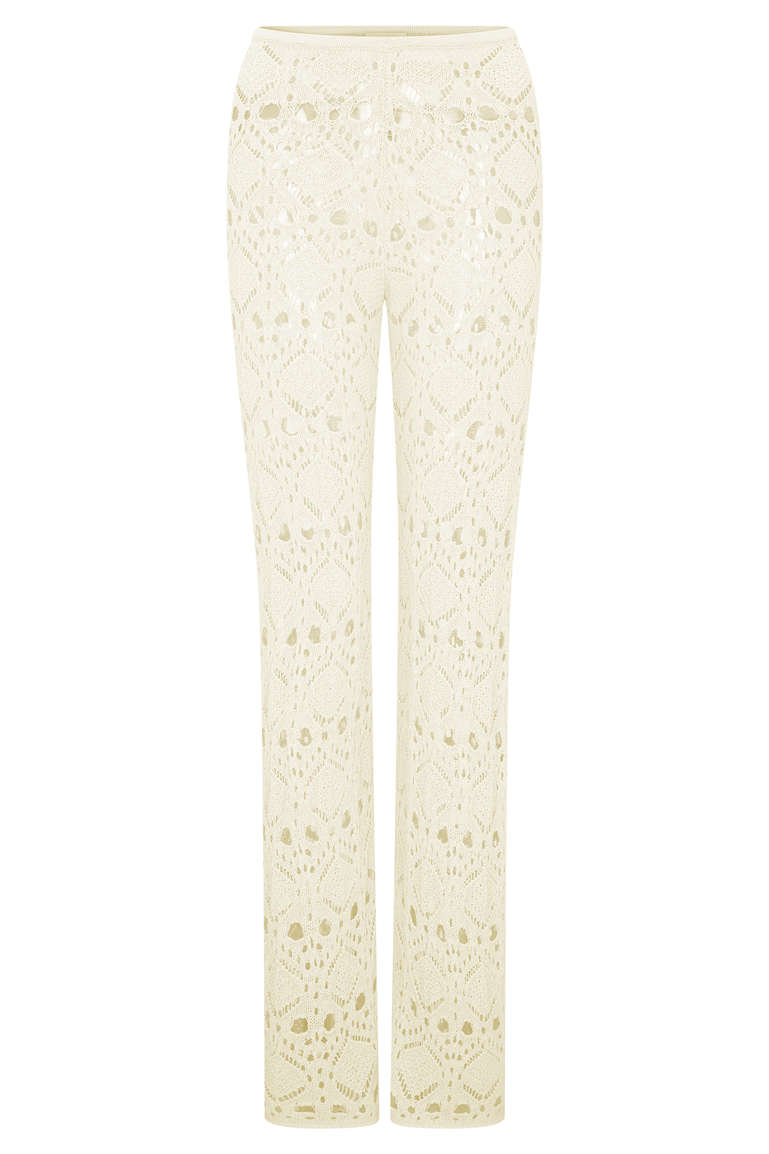 Trena Crochet Knit Pants - Ivory、mySite、solidvoid