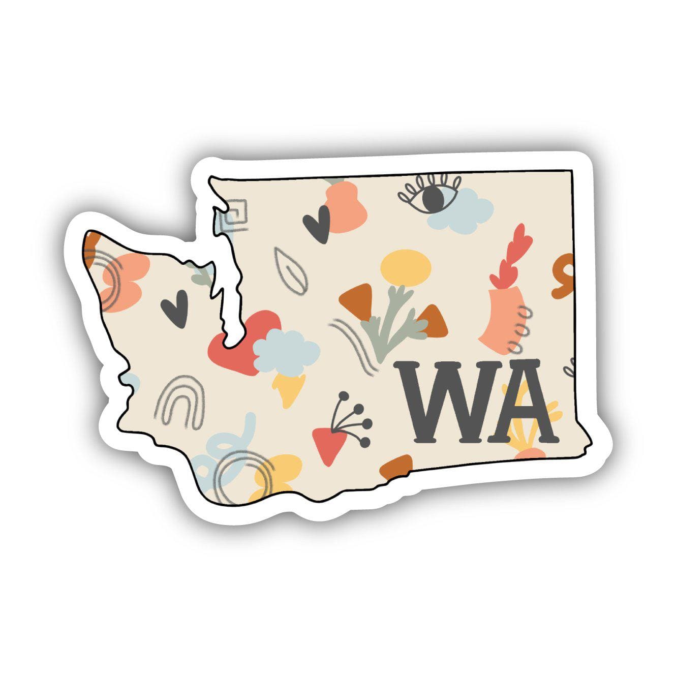  Washington Abstract Pattern Sticker、mySite、elrpsem3k