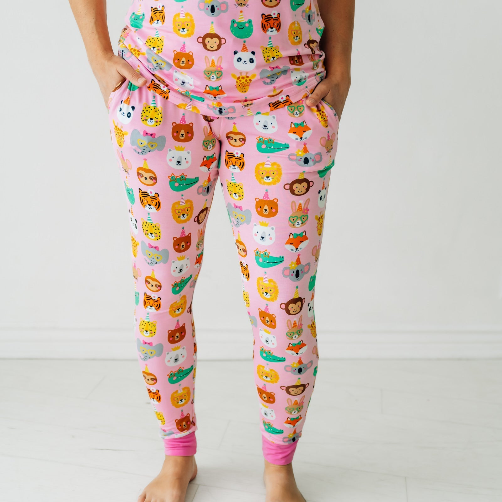 Pink Party Pals Women's Pajama Pants、mySite、g9winljtr