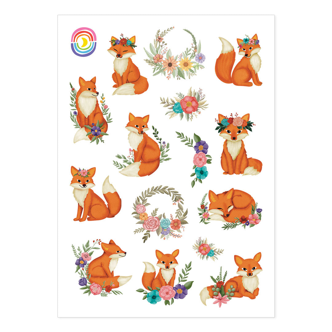  Bohemian Fox Sticker Sheet、mySite、ghnorth