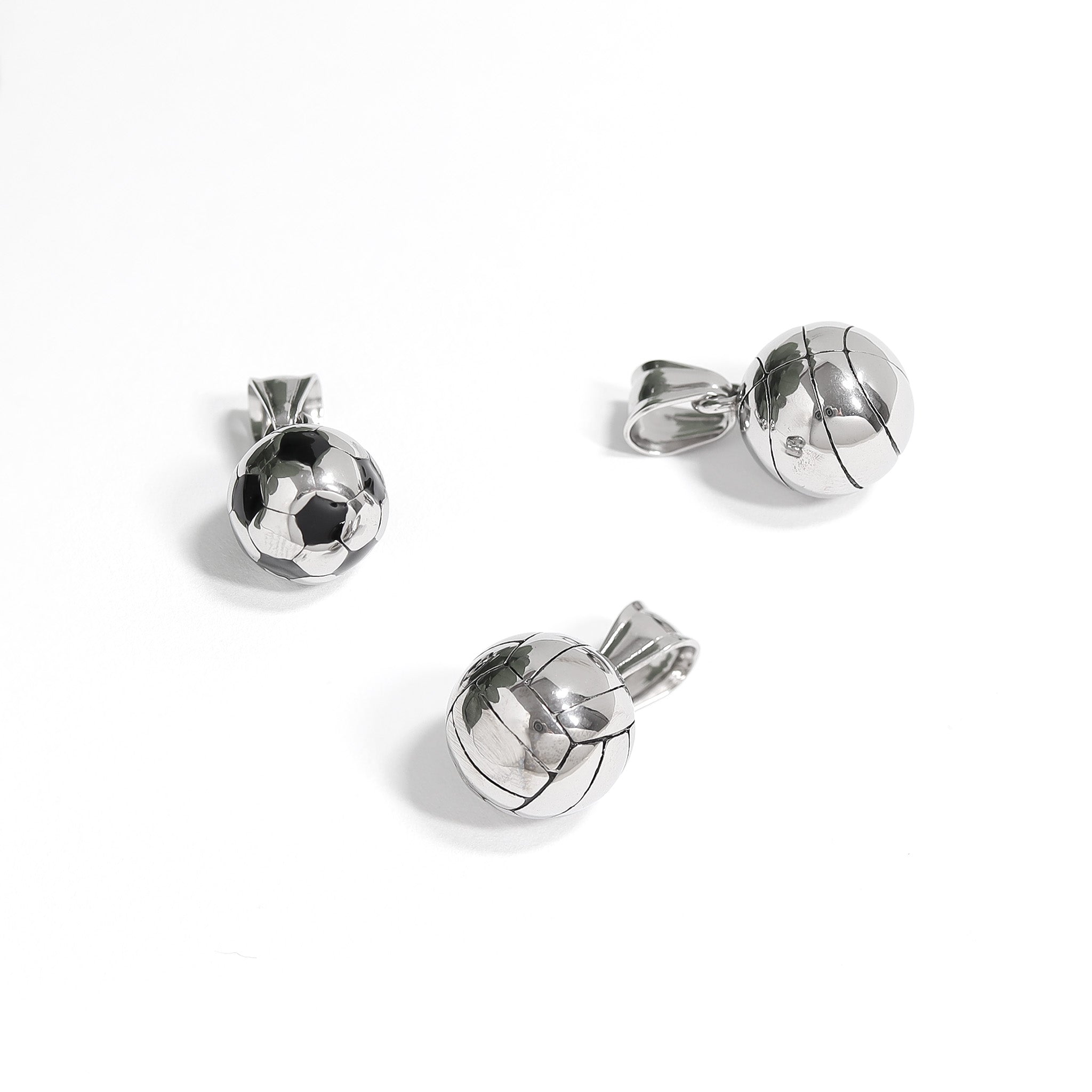 18K Gold PVD Stainless Steel 3D Volleyball Charm / PDL0180、mySite、dreamappss