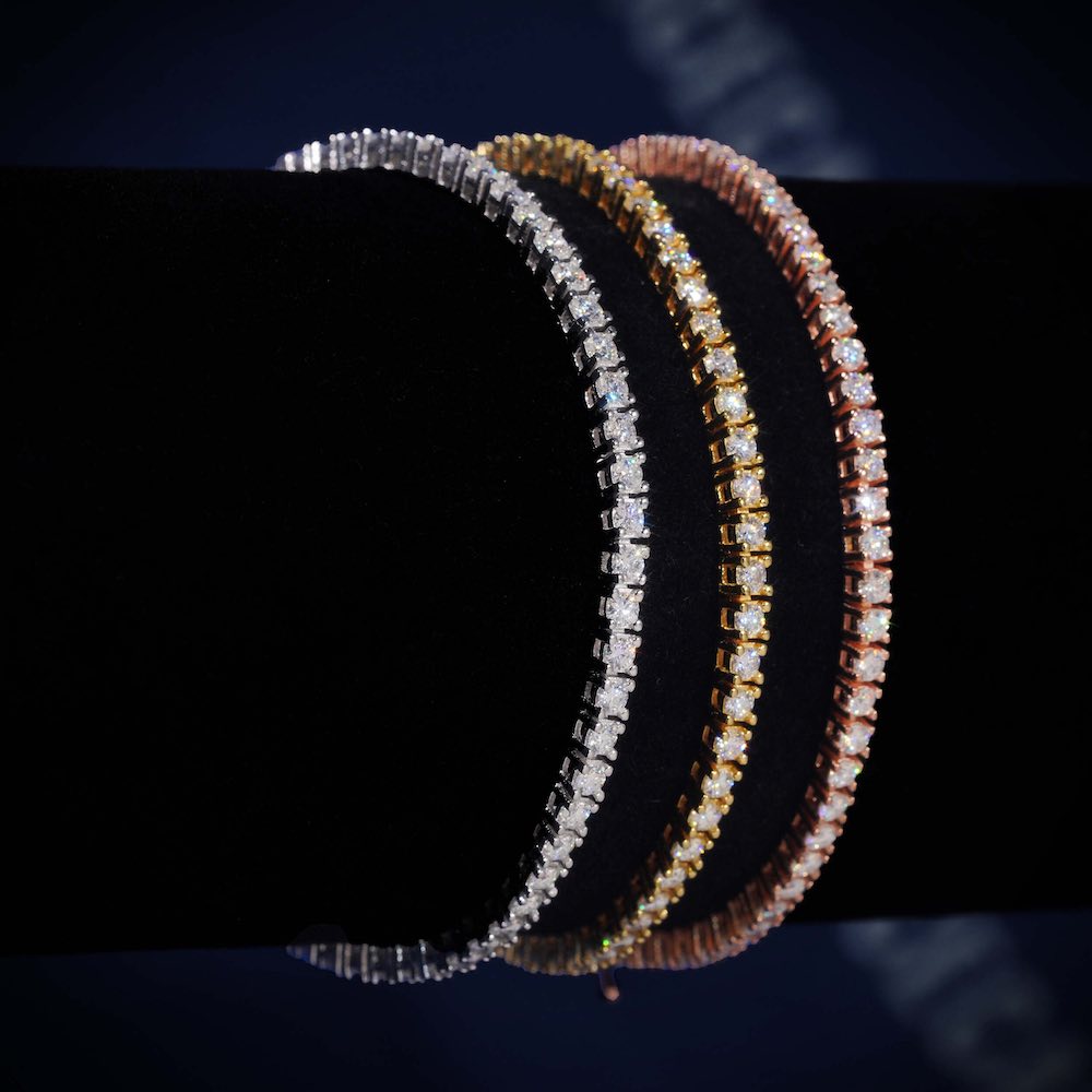 2MM Moissanite Tennis Bracelet 14K Gold、mySite、hinf8tx79