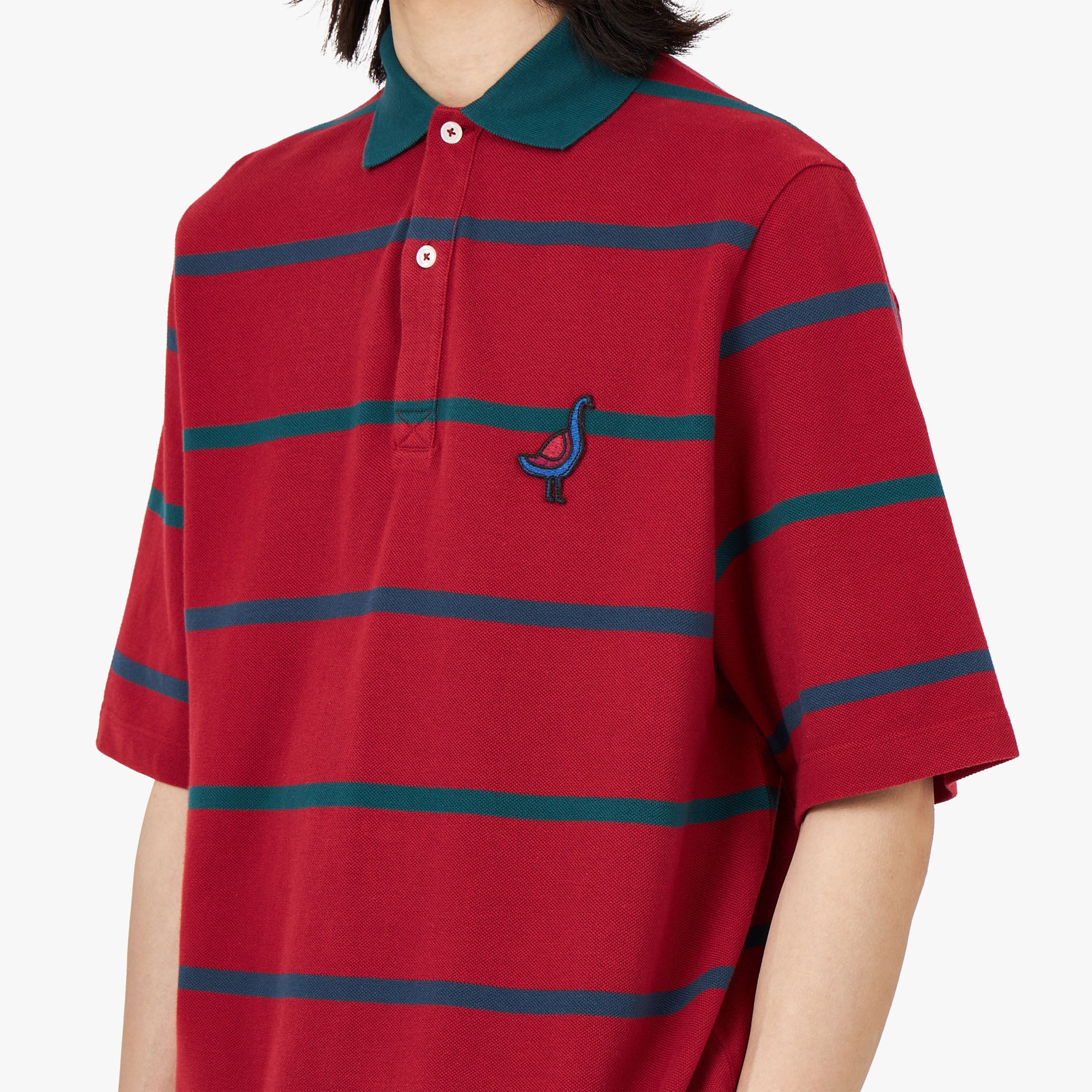  by Parra Fancy Goose Polo Shirt / Red、mySite、merchandisen