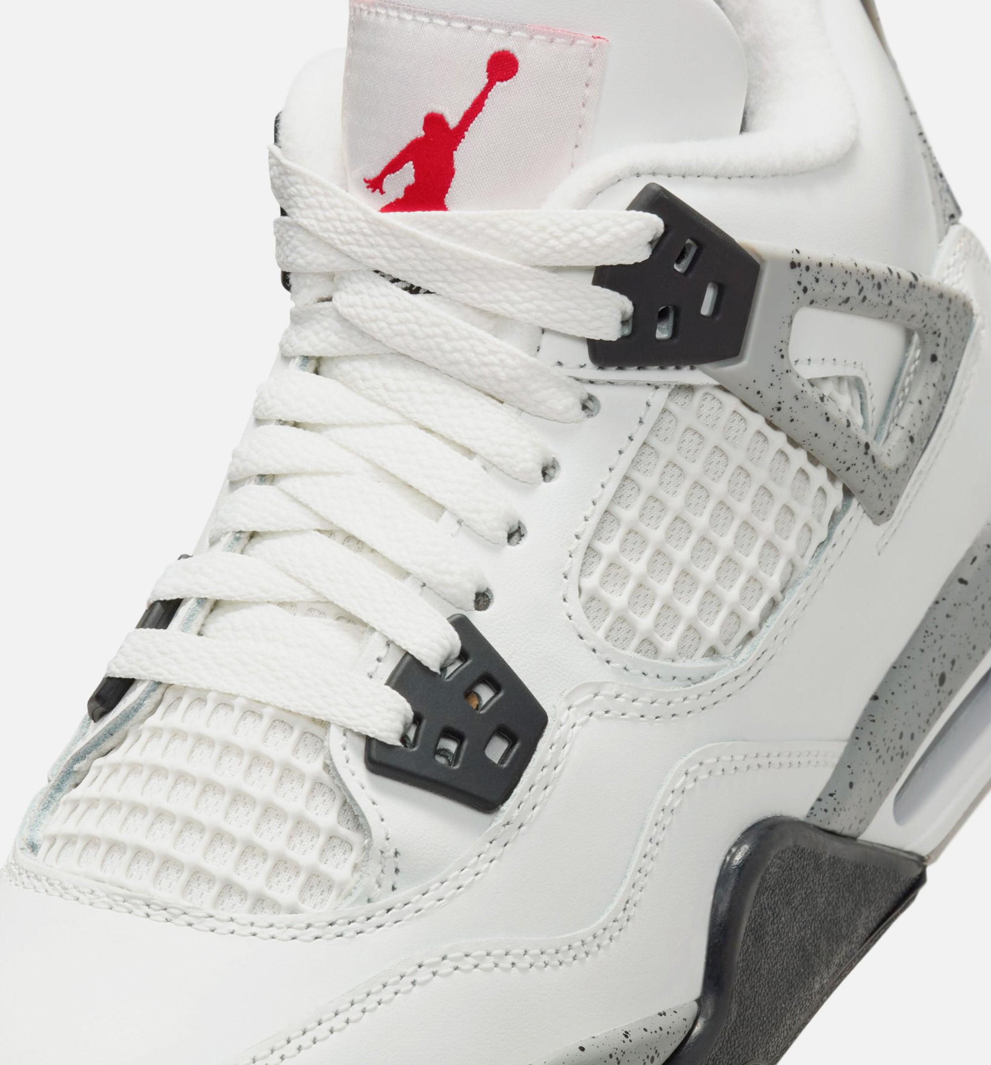 Air Jordan 4 Retro White Cement Grade School Lifestyle Shoe - Summit White/Fire Red/Cement Grey/Black、mySite、dreamappss