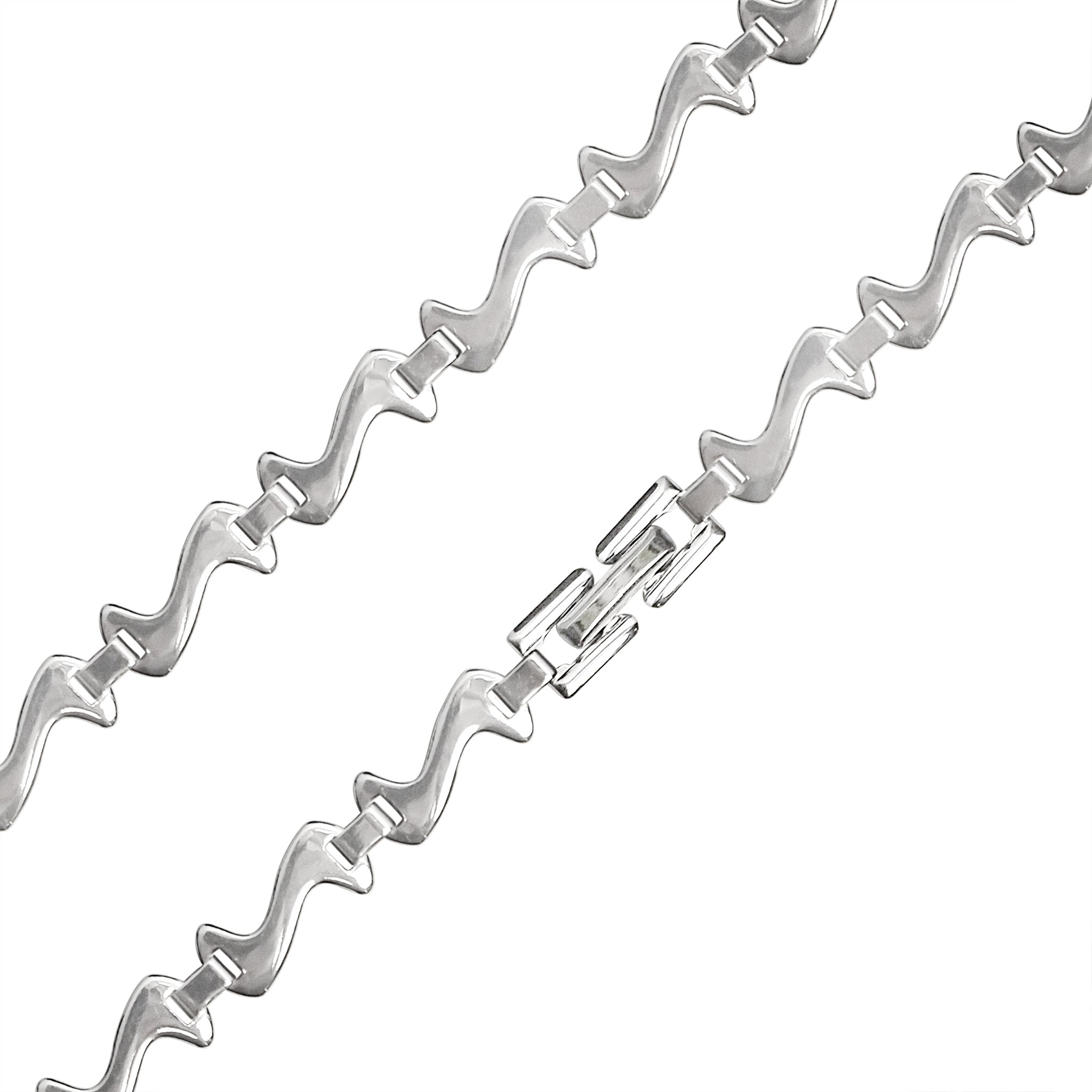 Stainless Steel Swish Wave Fancy Chain Necklace / NCC0005、mySite、dreamappss