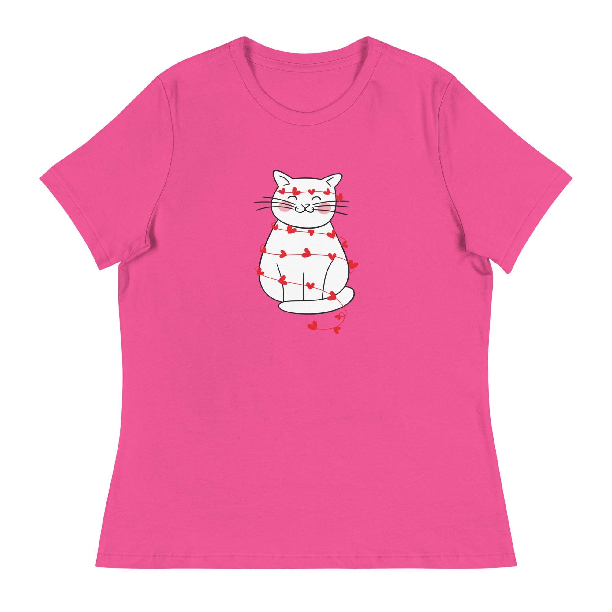 Wrapped in Love Kitty Women's Relaxed T-Shirt、mySite、camillekostekn