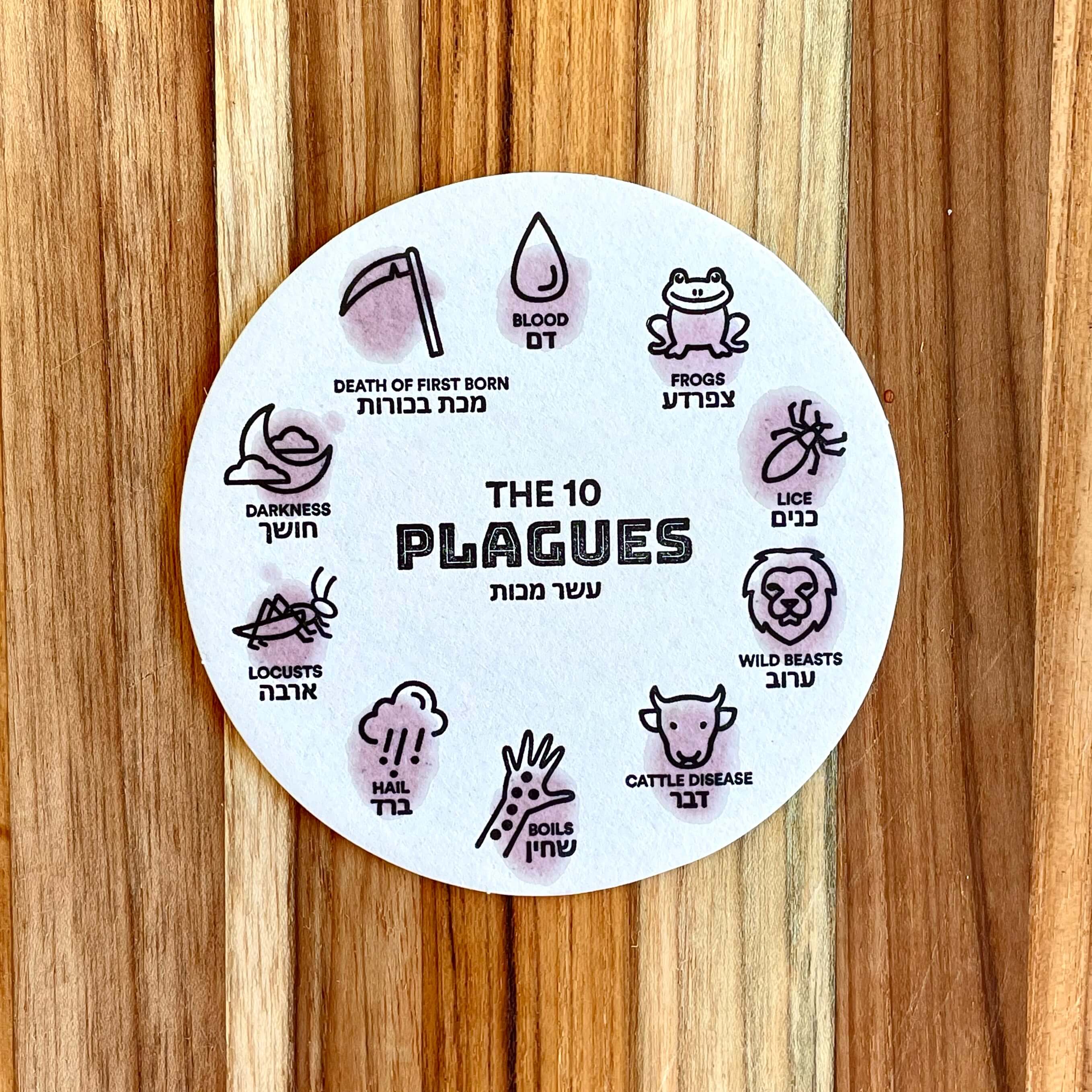 10 Plagues Passover Coasters, Set of 11、mySite、topwebapps