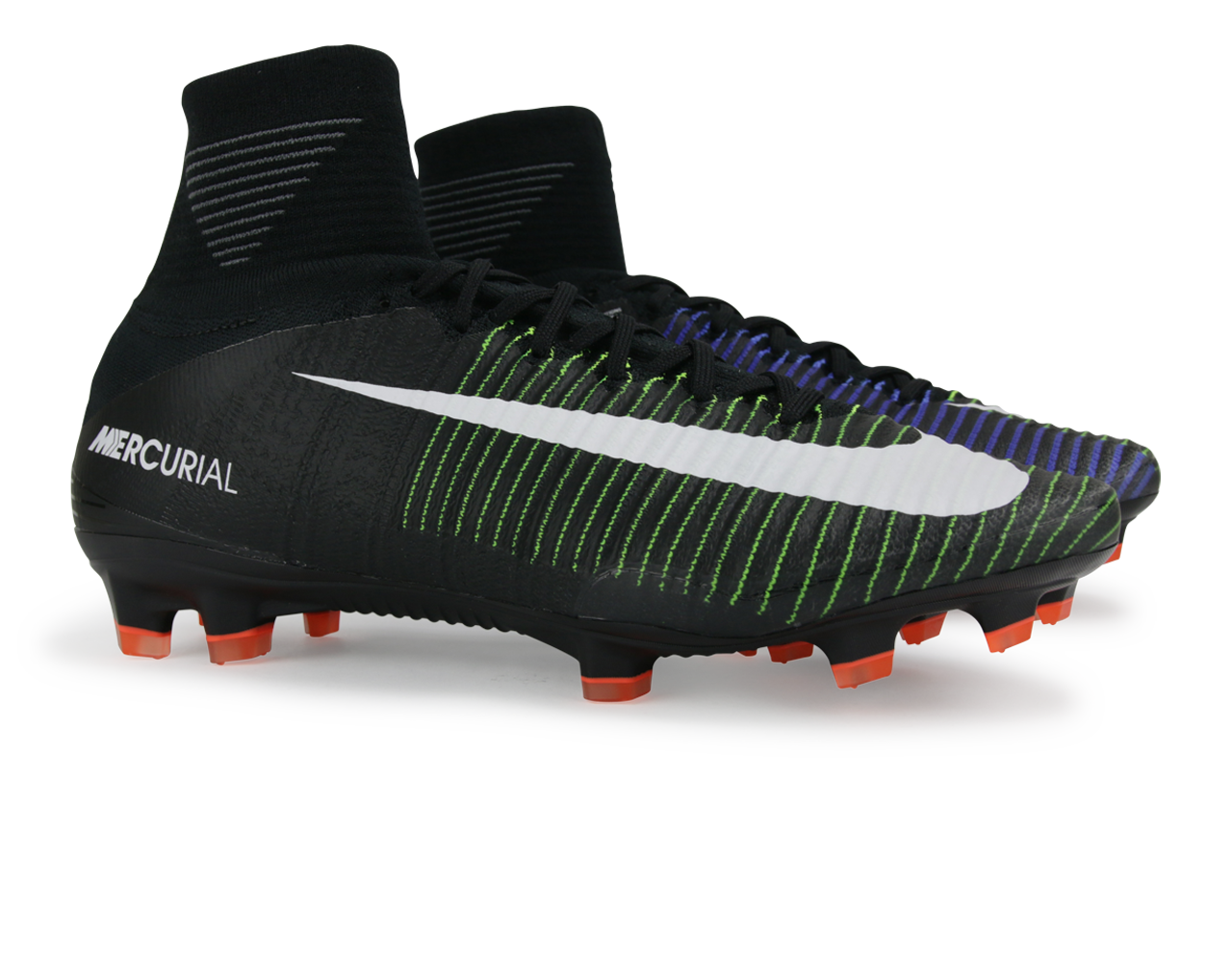Nike Men's Mercurial Superfly V FG Black/White/Electric Green、mySite、noshort