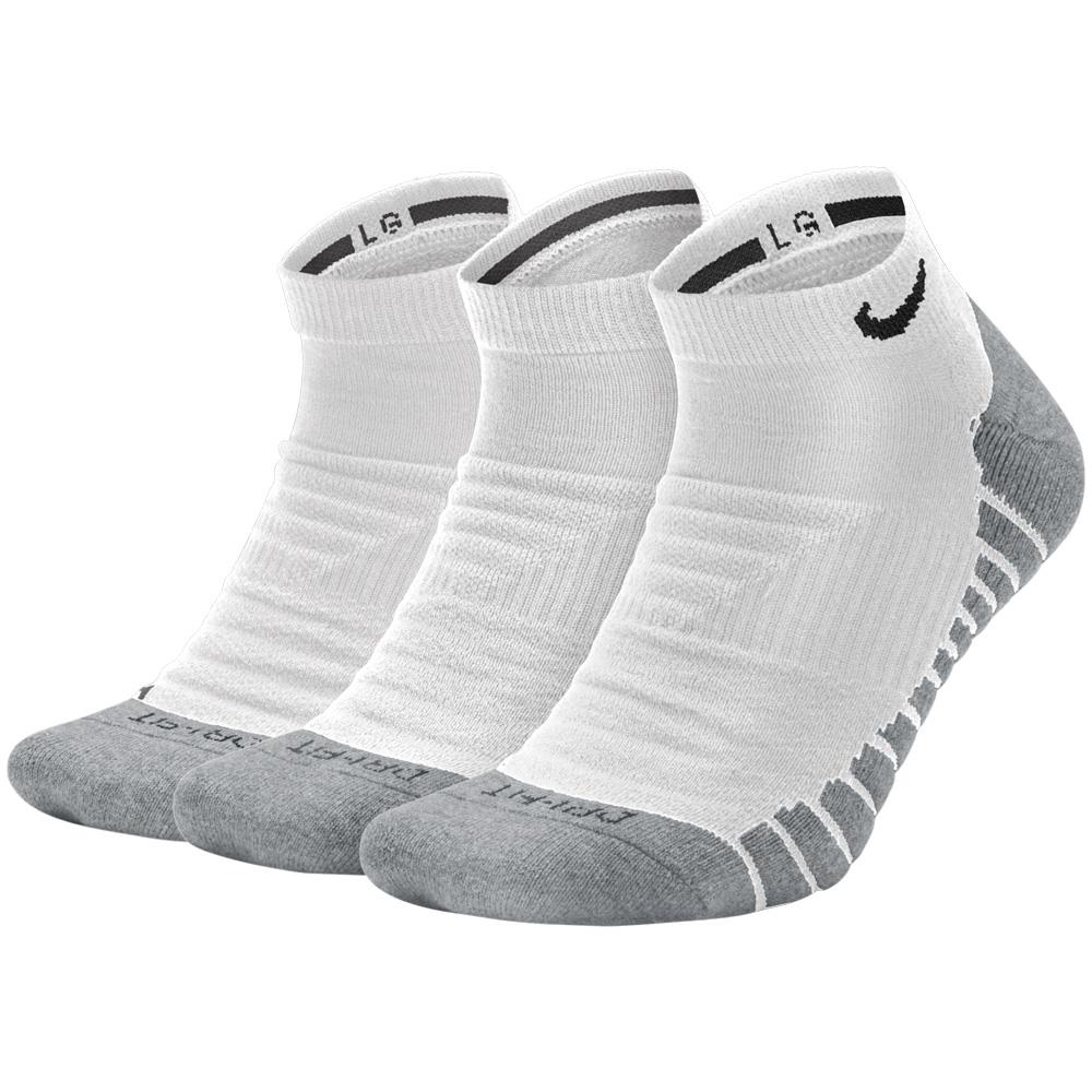 Nike Everyday Max Cushion No-Show 3 Pack Socks - White/Wolf Grey