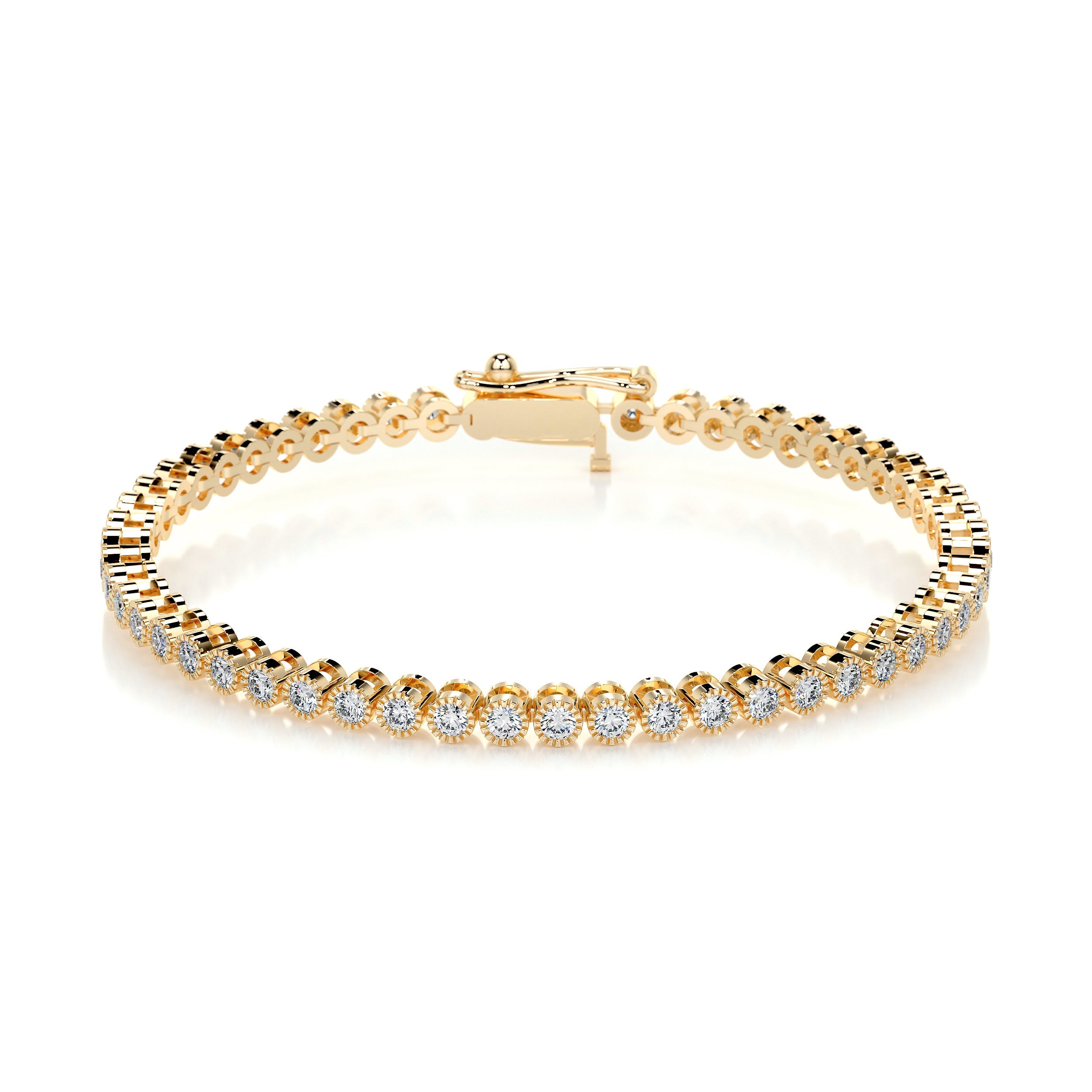 Laura Diamond Lab Grown Tennis Bracelet (1.50 Carat) -18K Yellow Gold、mySite、hinf8tx79
