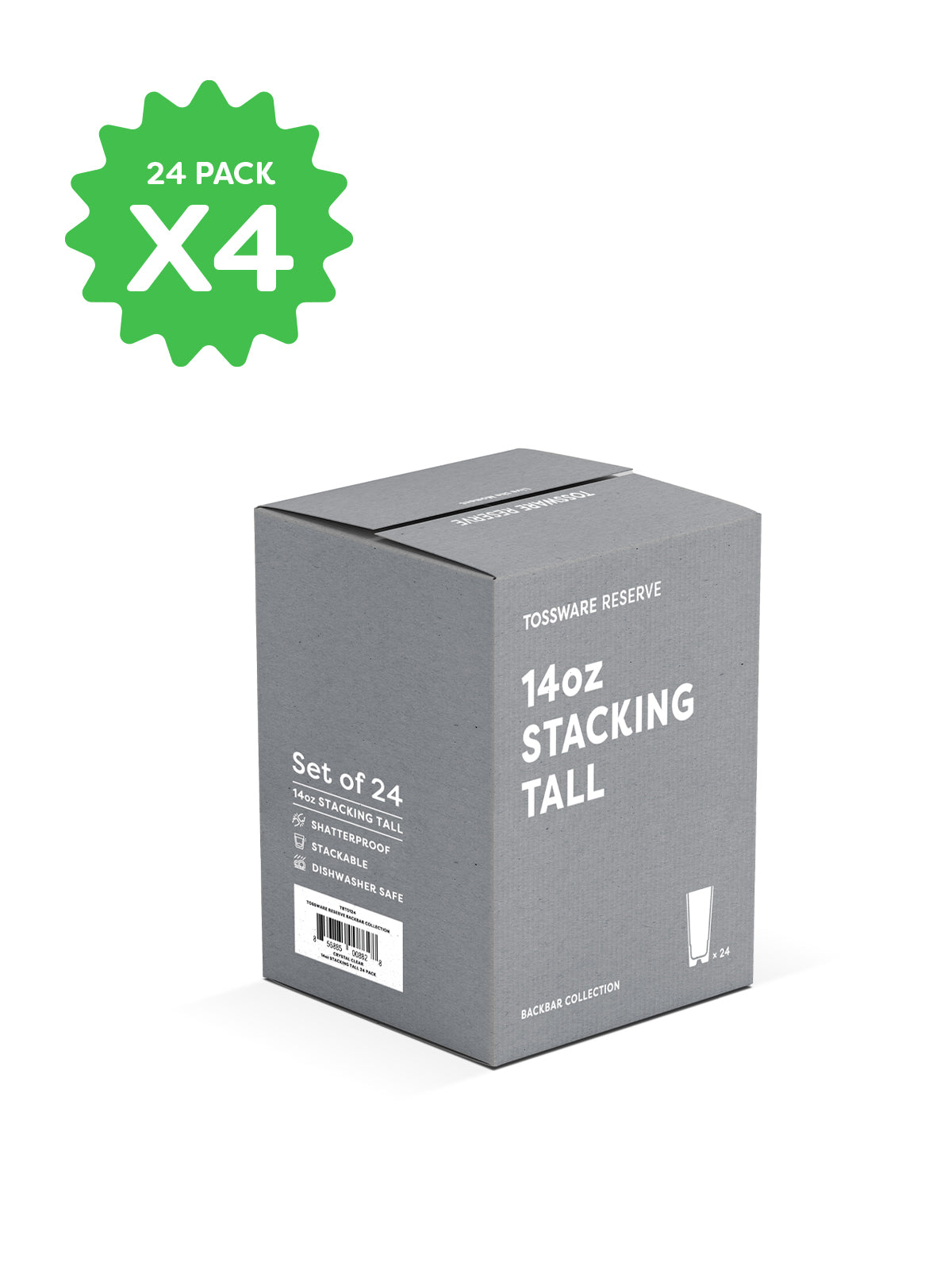 RESERVE 14oz Stackable Tall Tritan Copolyester Glass - Bulk、mySite、camillekostekn