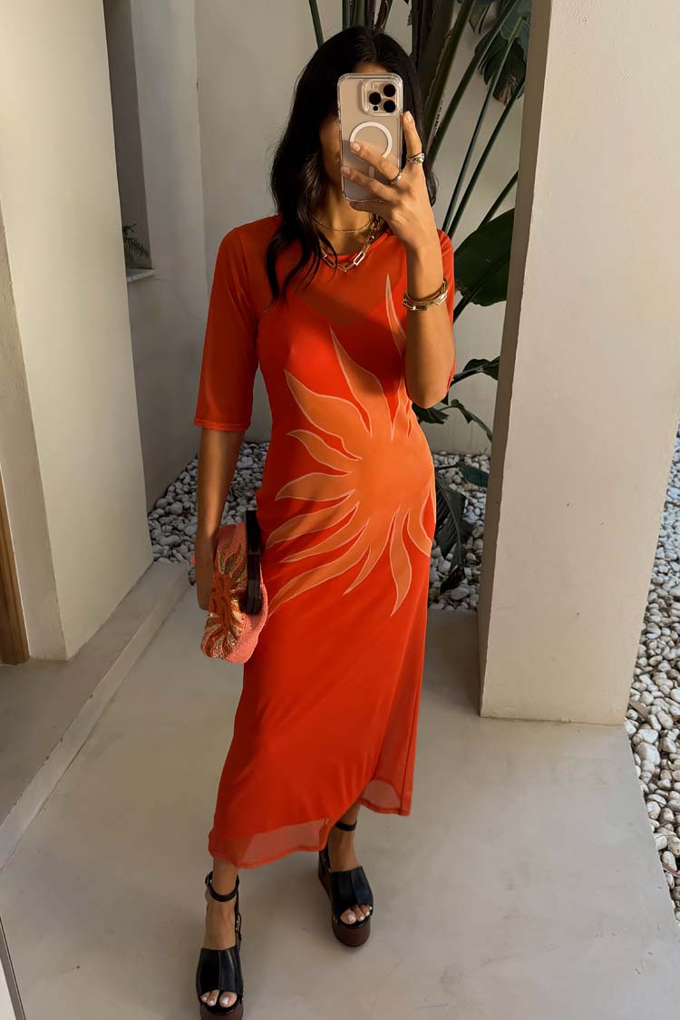 Orange Sol Izzy Dress、mySite、solidvoid