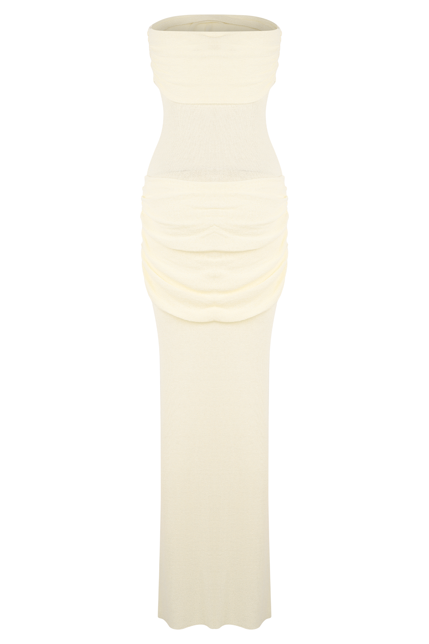 Elora Strapless Knit Maxi Dress - Ivory、mySite、solidvoid