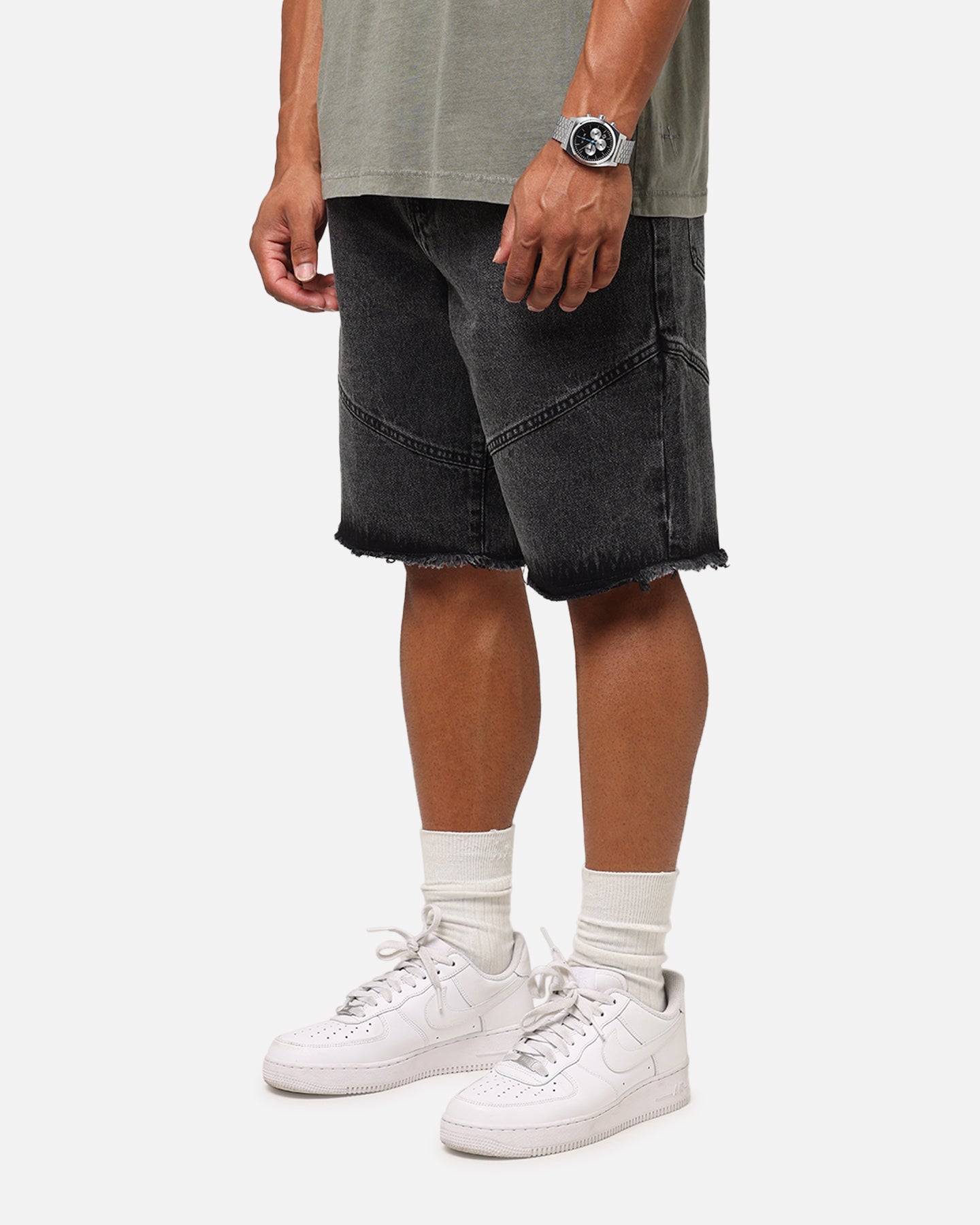 Saint Morta Armoury Baggy Denim Shorts Black Shadow、mySite、zt4zffjzw