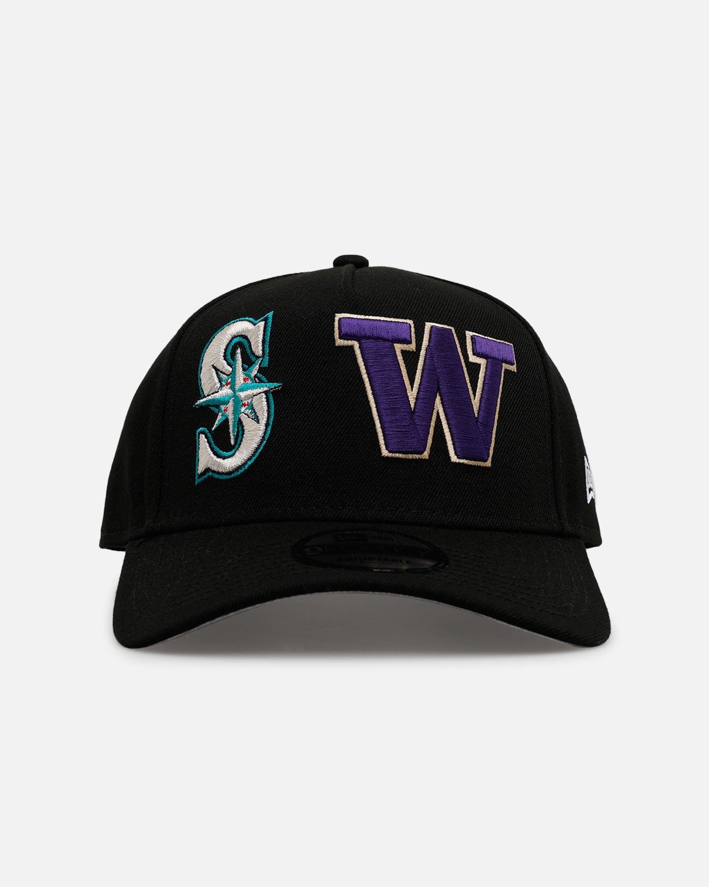 New Era Seattle Mariners 'MLB & NCAA Dual Logo' 9FORTY A-Frame Snapback Black、mySite、zt4zffjzw
