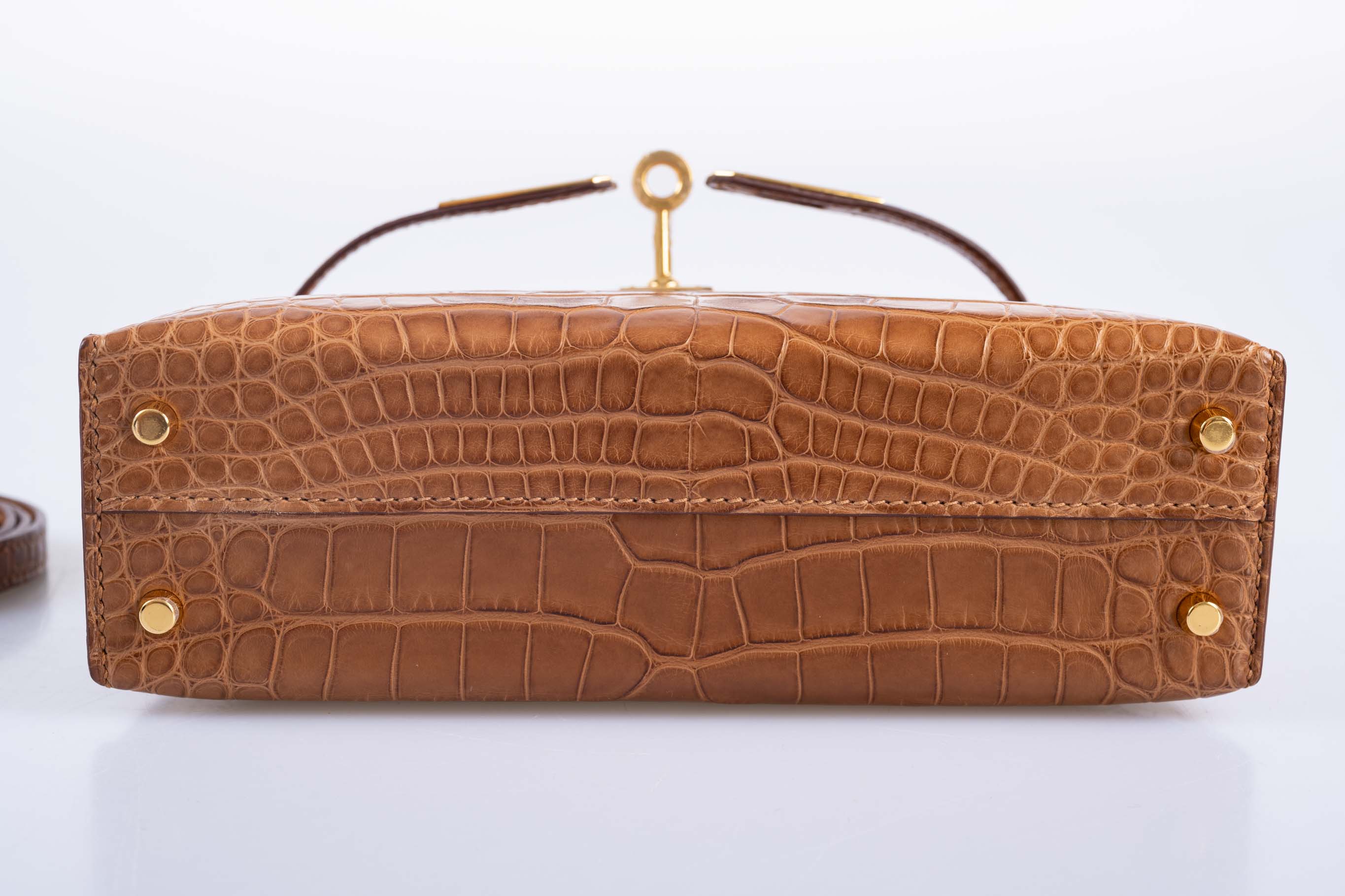 Hermès Kelly 20 Mini II Sellier Gold Matte Alligator Gold Hardware、mySite、garminoutage.com