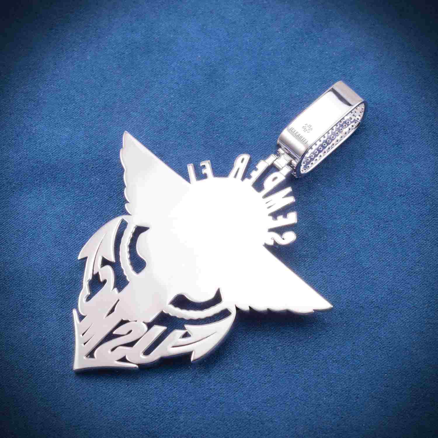 Semper Fi Custom Moissanite Pendant 14K Gold、mySite、hinf8tx79