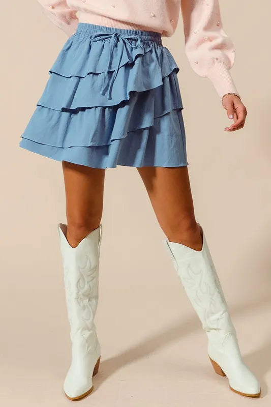  Flirt Factor Ruffle Mini Skirt、mySite、justintrudeaud