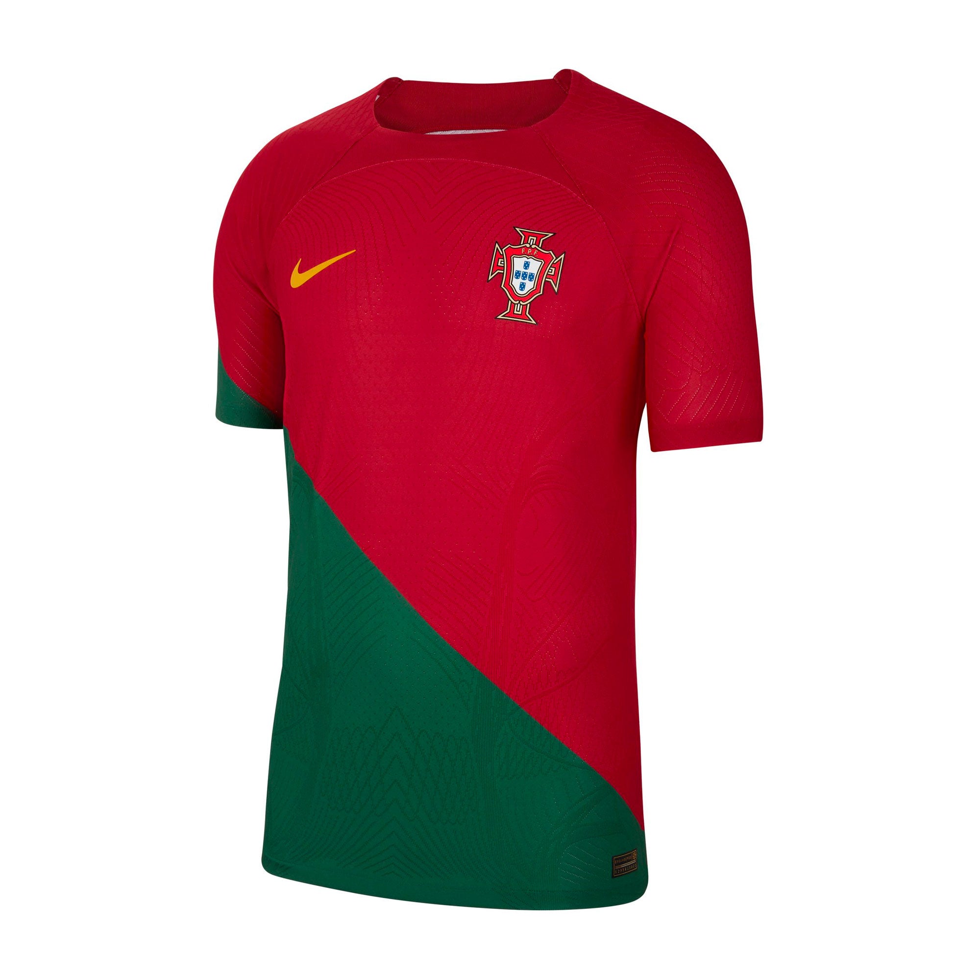 Nike Men's Portugal 2022/23 Dri-FIT ADV Home Jersey Pepper Red/Gold Dart、mySite、noshort