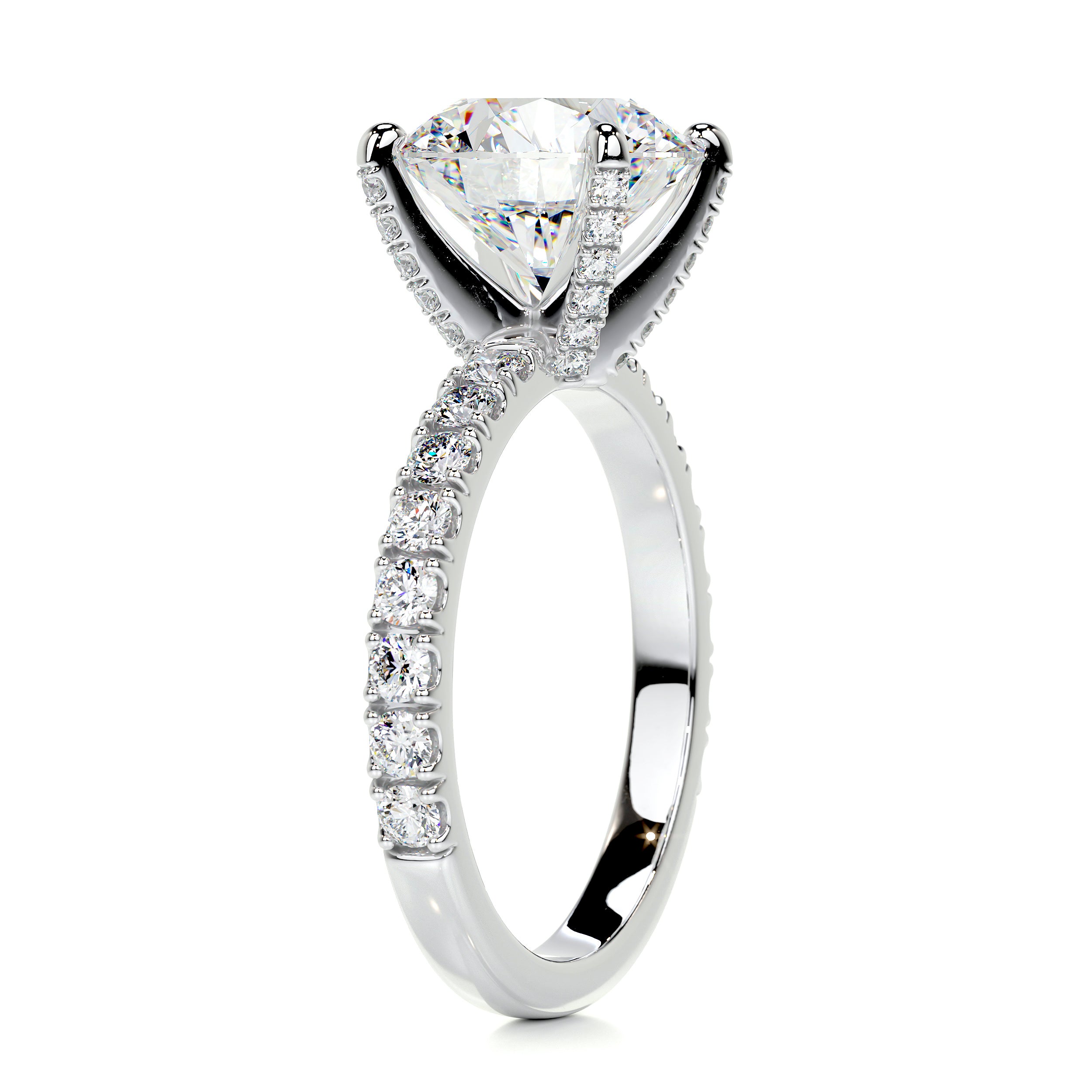 Alison Glow Moissanite & Diamond Ring -14K White Gold、mySite、hinf8tx79