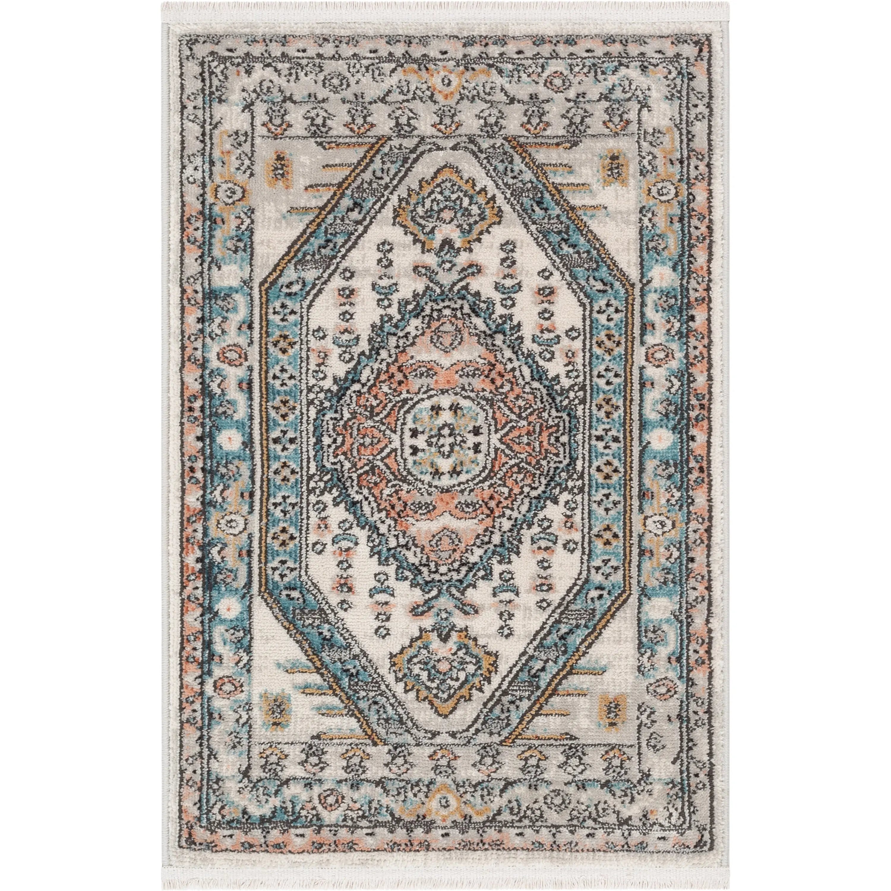 Jane Vintage Bohemian Aztec Tribal Blue Rug、mySite、gigharbornorthrealestate