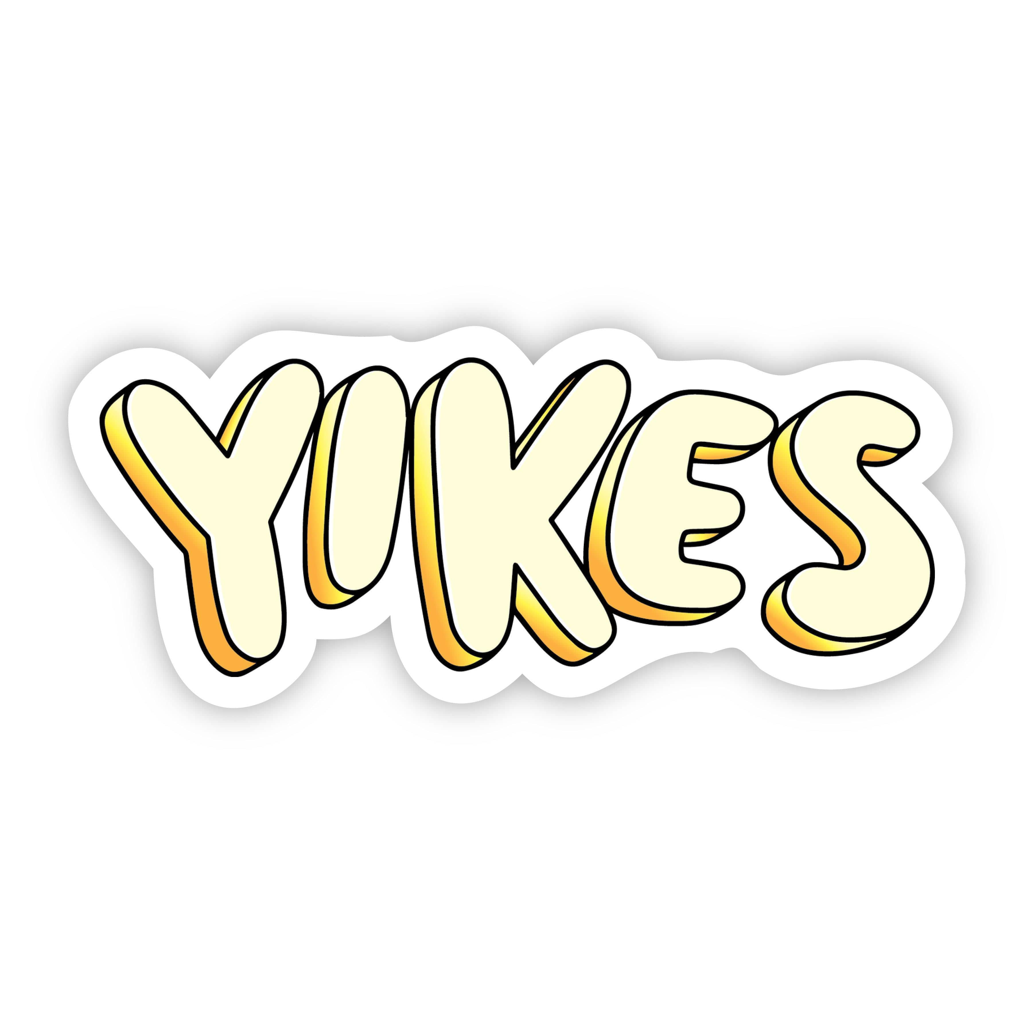  Yikes Yellow Aesthetic Sticker、mySite、elrpsem3k