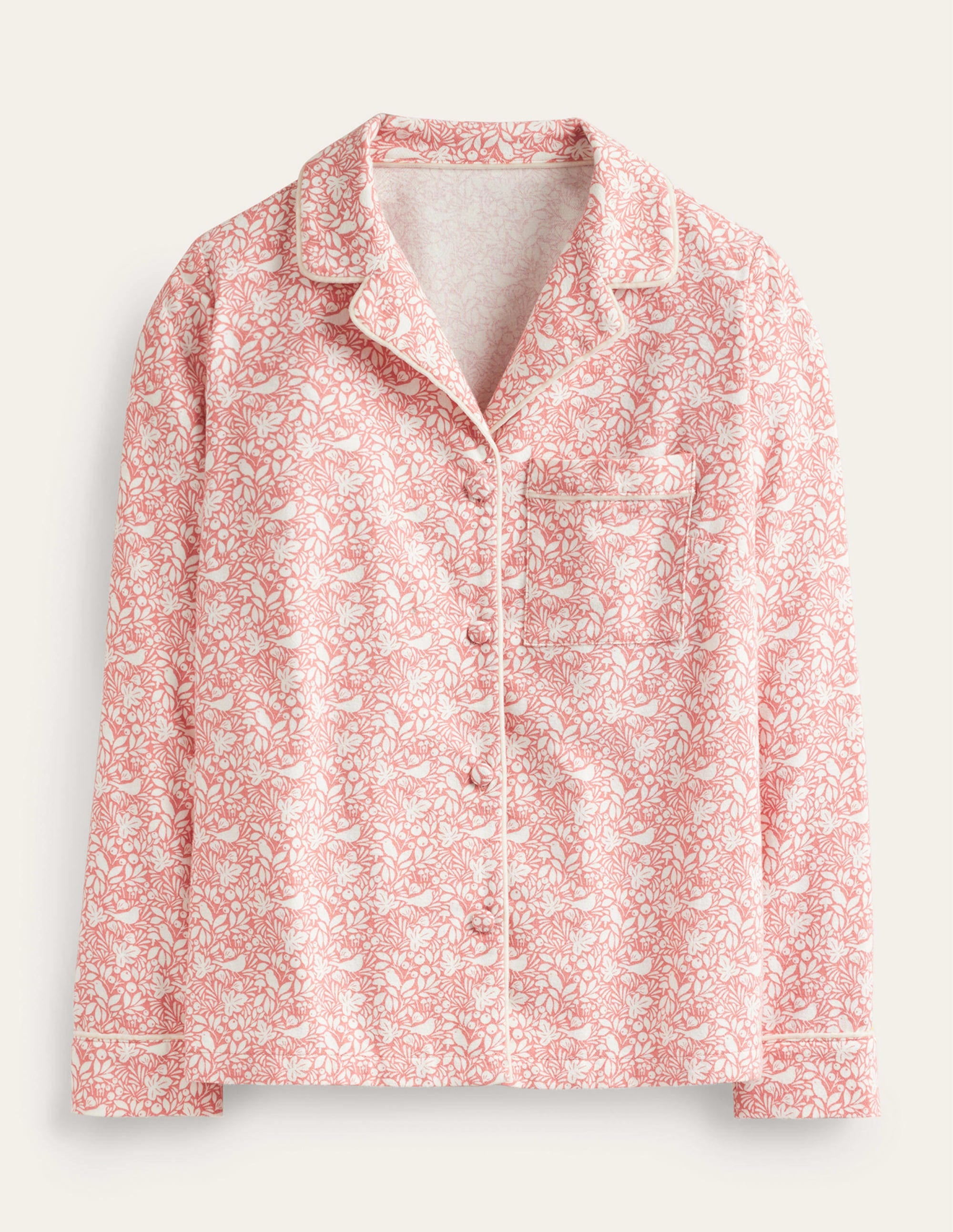  Brushed Cotton Pyjama Shirt-Rosette Blush, Forest Meadow、mySite、ashleygrahame
