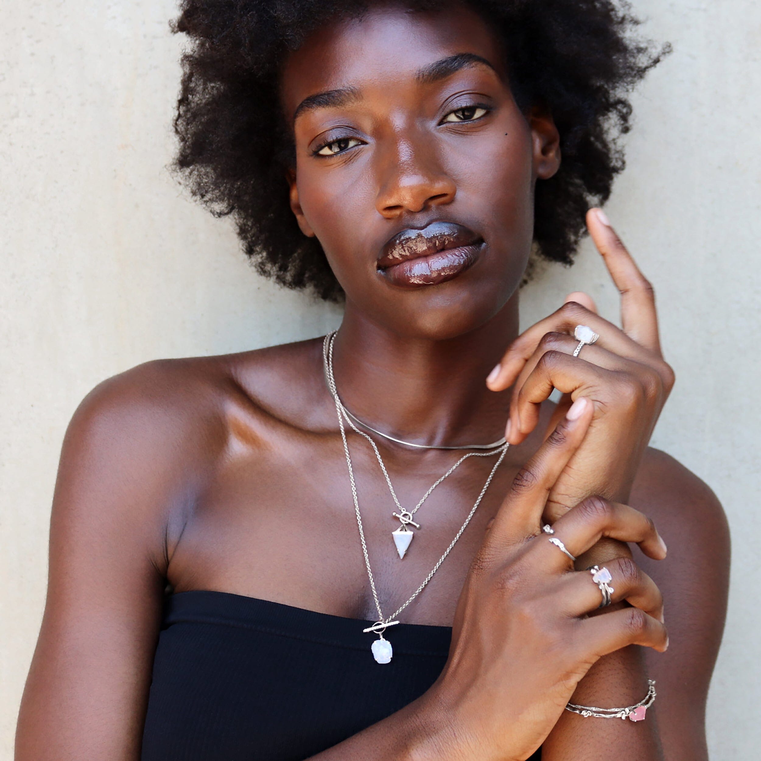 Raw Crystal Ring - Ritzy Moonstone、mySite、hinf8tx79