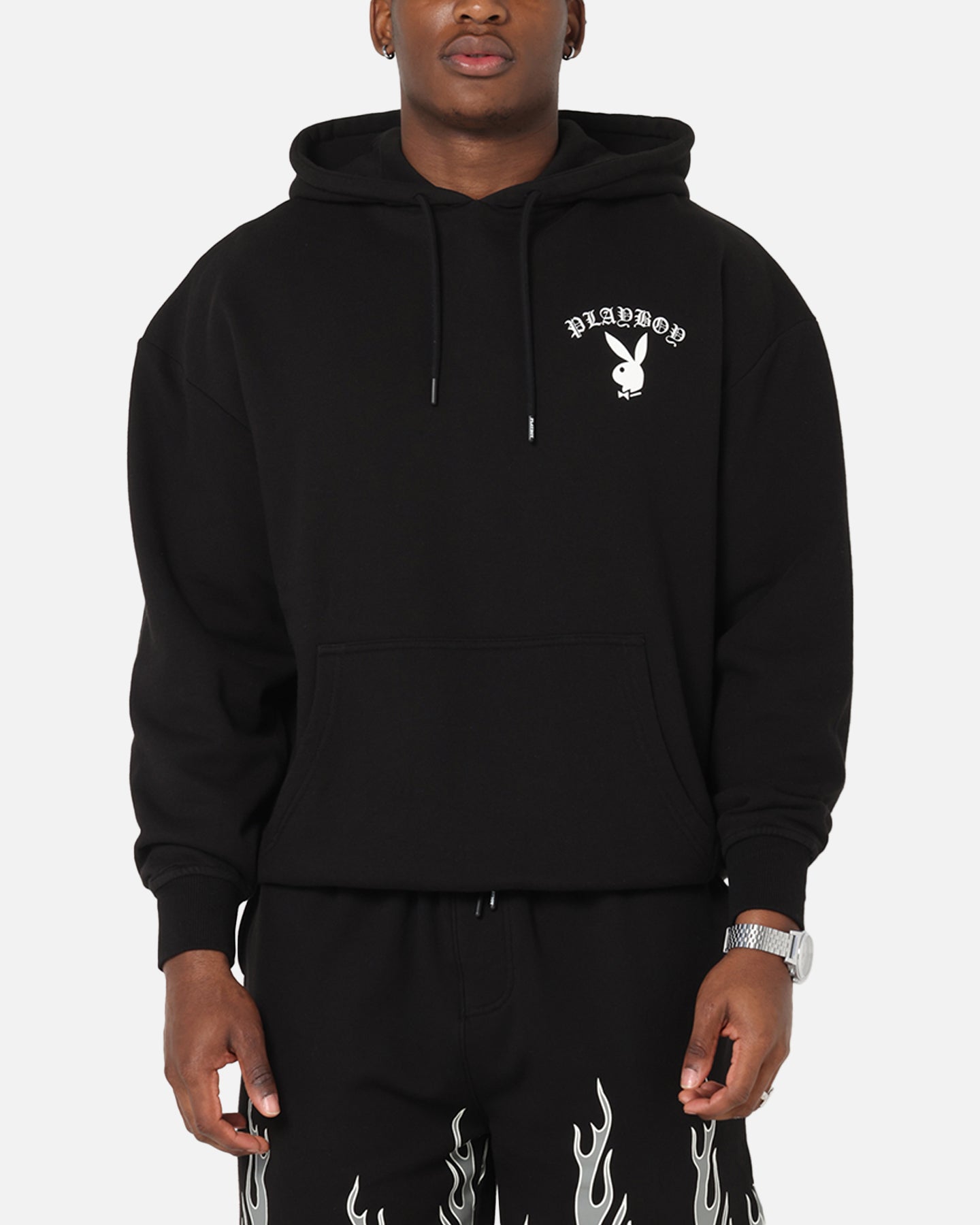 Playboy Gothic Mono Lips Hoodie Black、mySite、zt4zffjzw