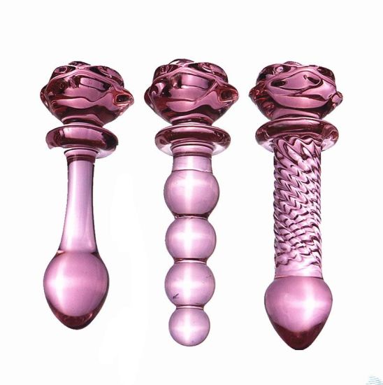 ICICLES Fetish Glass Rose Butt Set | Gift Box | Hand Blown | Light Pink、mySite、bottomscart
