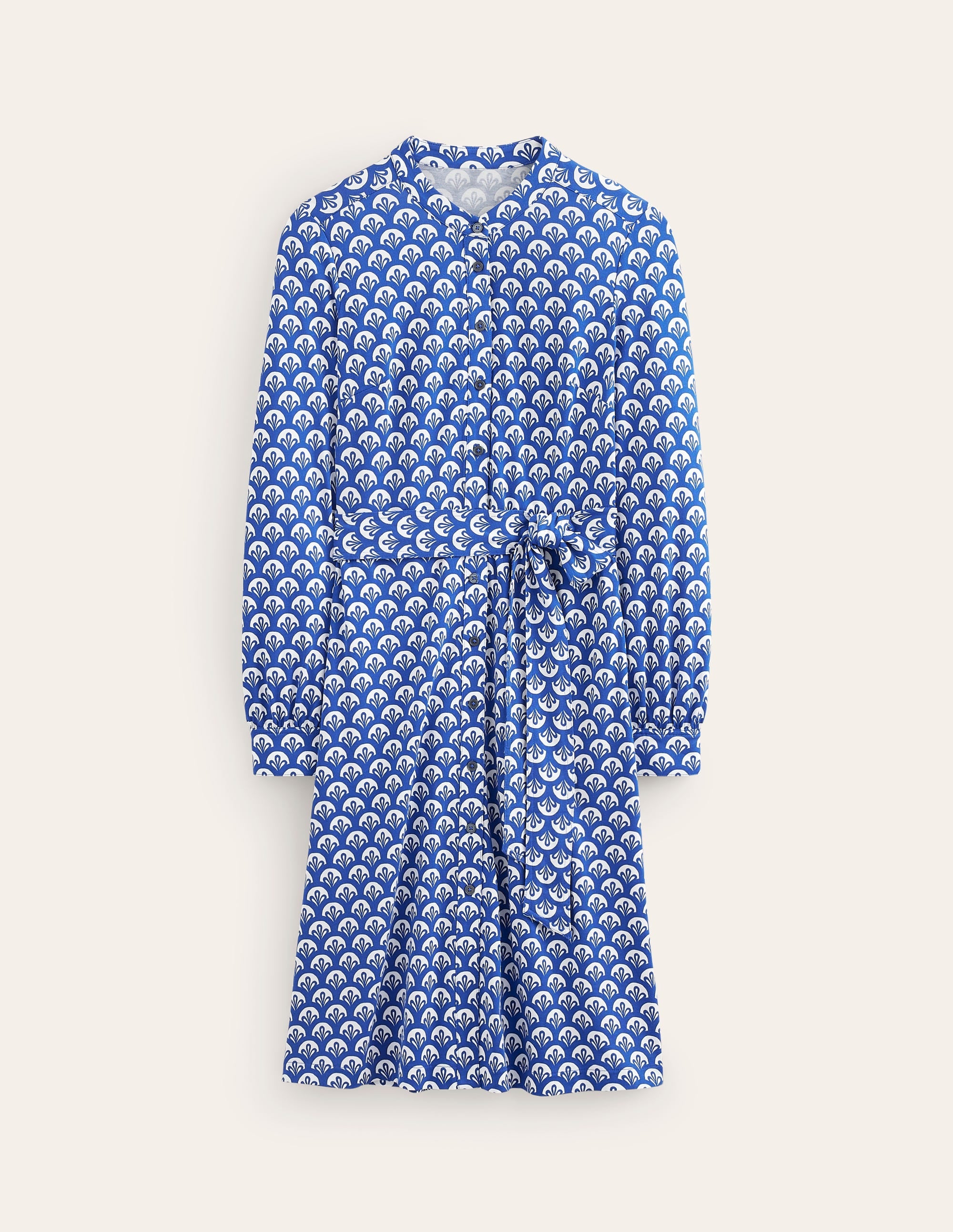  Julia Jersey Shirt Dress-Surf The Web, Foliage Geo、mySite、ashleygrahame