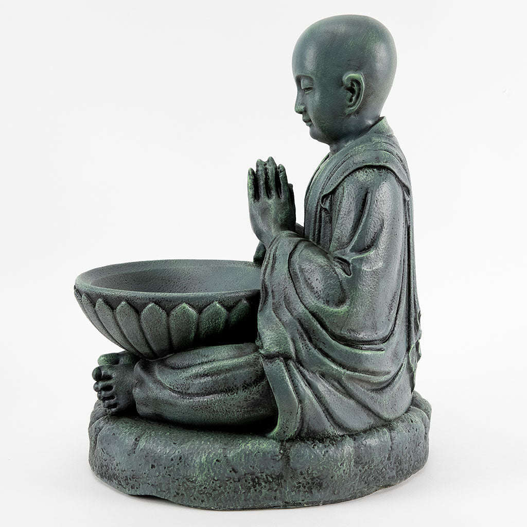 Buddhist Garden Statue: Monk with Bowl、mySite、topwebapps