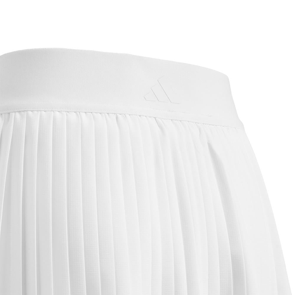 adidas Girl's Club Pleated Skirt - White