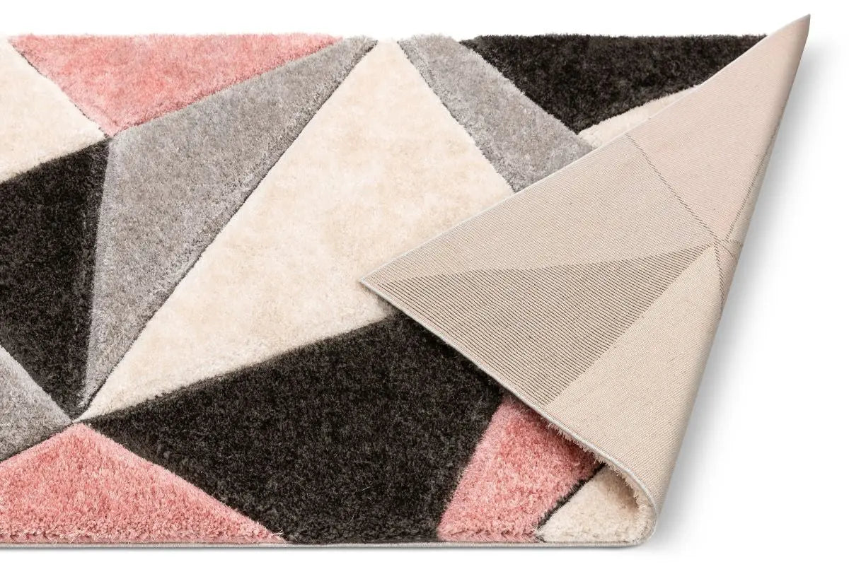 Venice Blush Modern Geometric 3D Textured Shag Rug、mySite、gigharbornorthrealestate