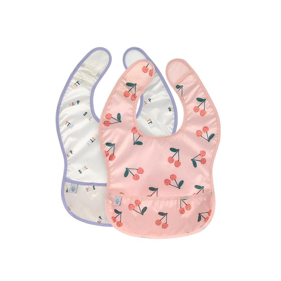  Lassig Lightweight Bibs 2pcs - Happy Fruits - Cherry、mySite、merchandisen