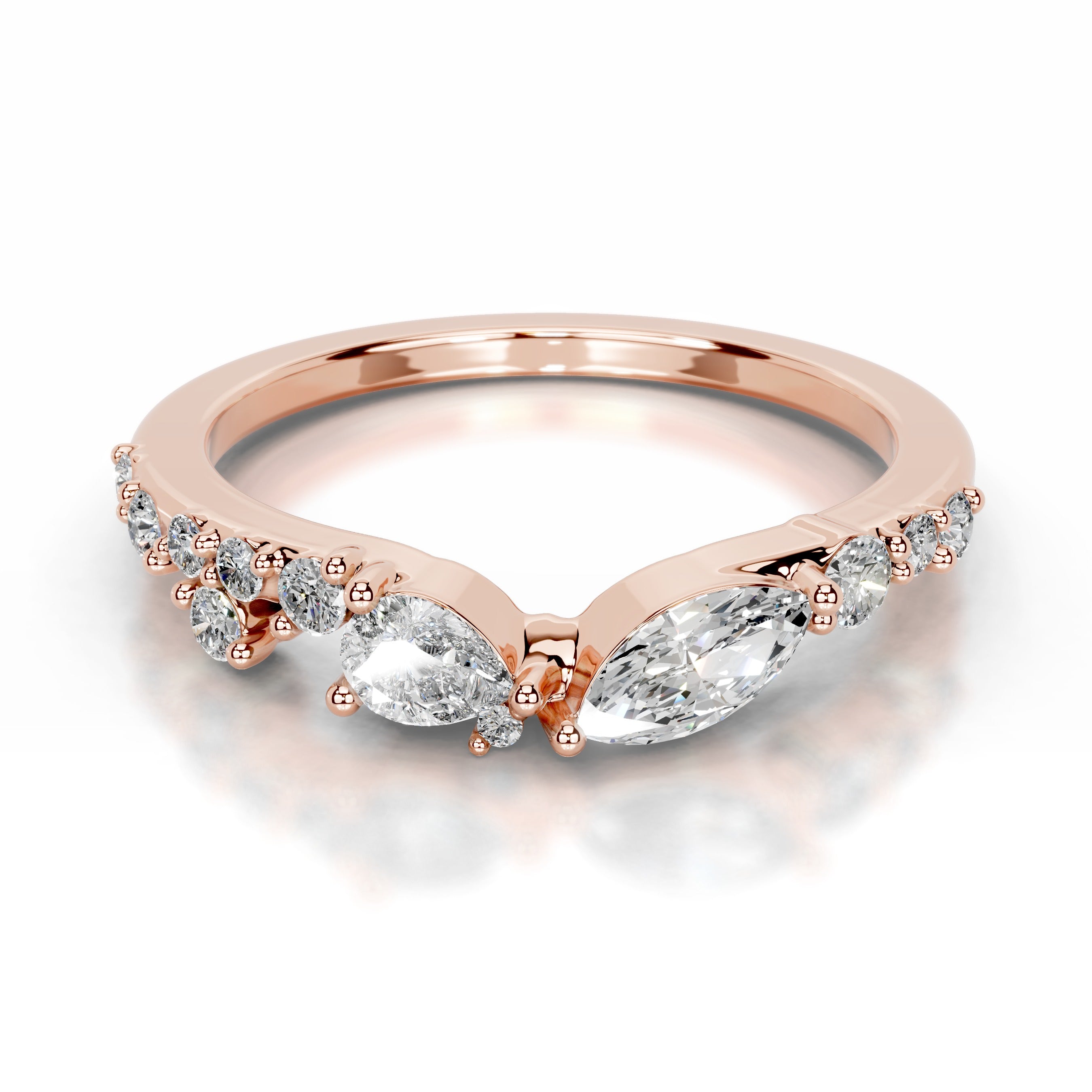Faith Lab Grown Diamond Wedding band - 14K Rose Gold、mySite、hinf8tx79