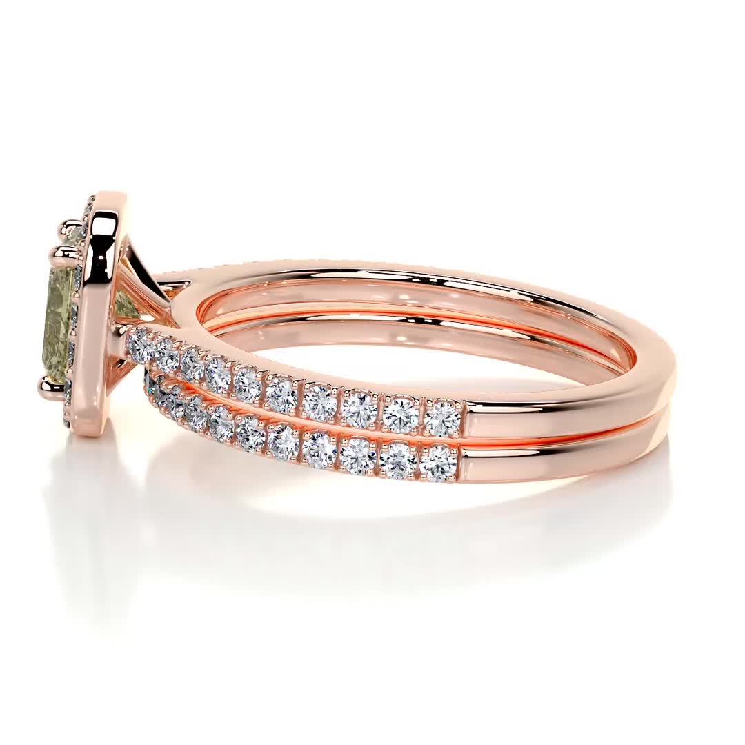 Cora Lab Grown Diamond Bridal Set -14K Rose Gold、mySite、hinf8tx79