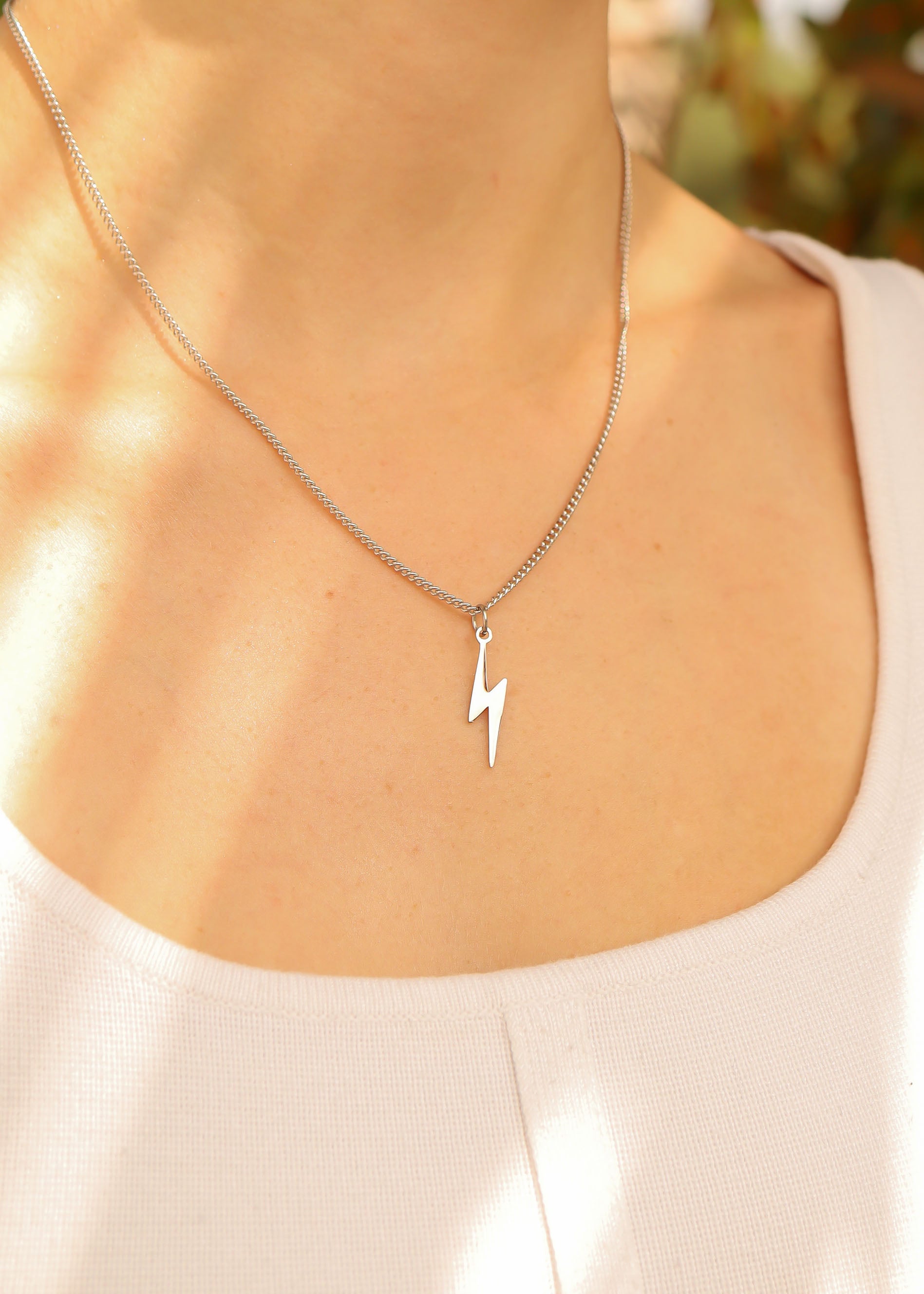 18K Gold PVD Stainless Steel Lightning Bolt Charm / PDL0195、mySite、dreamappss