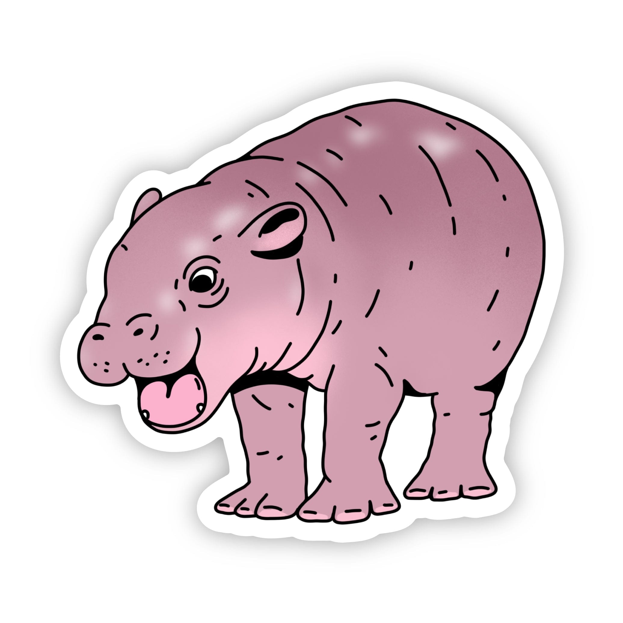  Cute Moo Deng Hippo Sticker、mySite、ghnorth