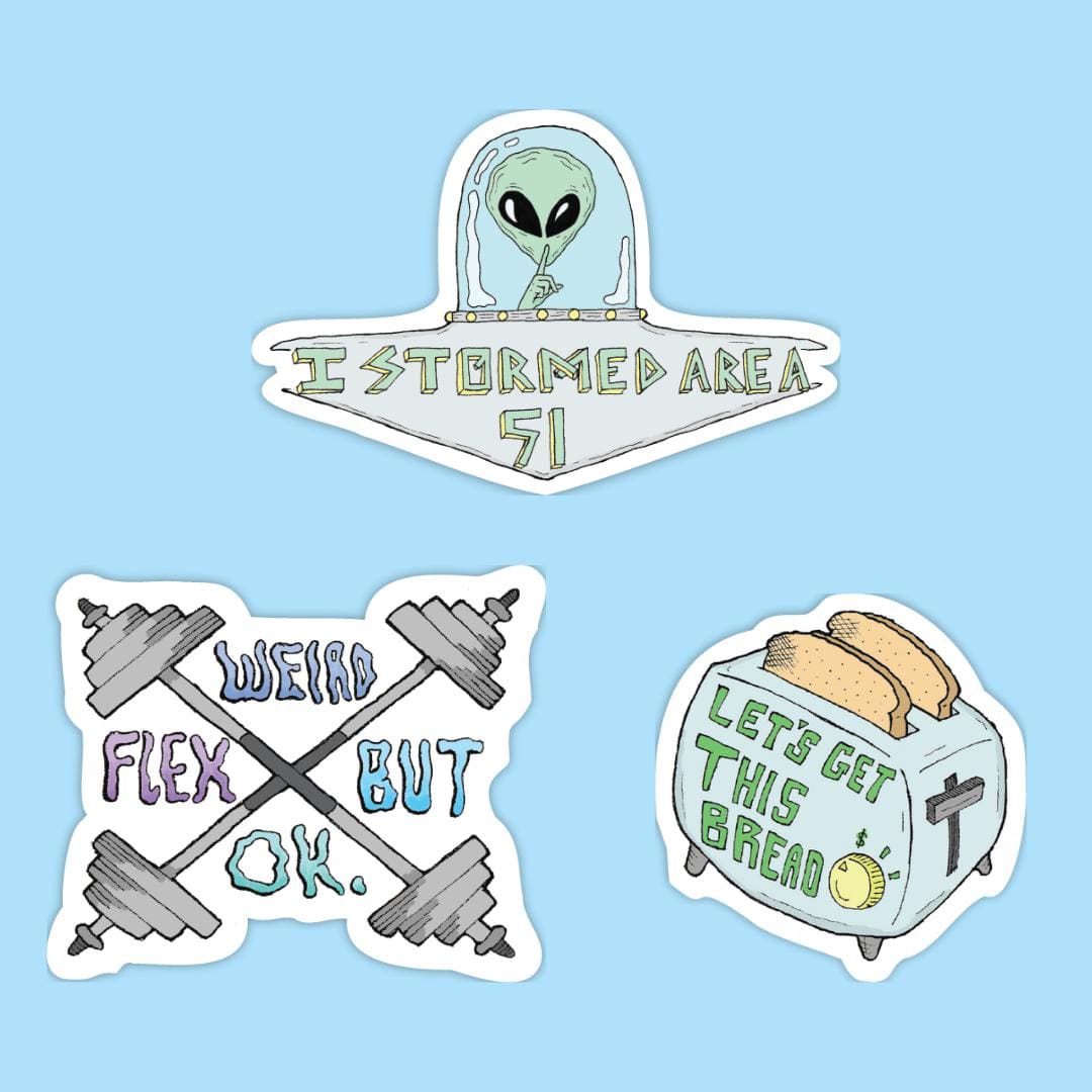  Meme sticker 3 pack、mySite、elrpsem3k
