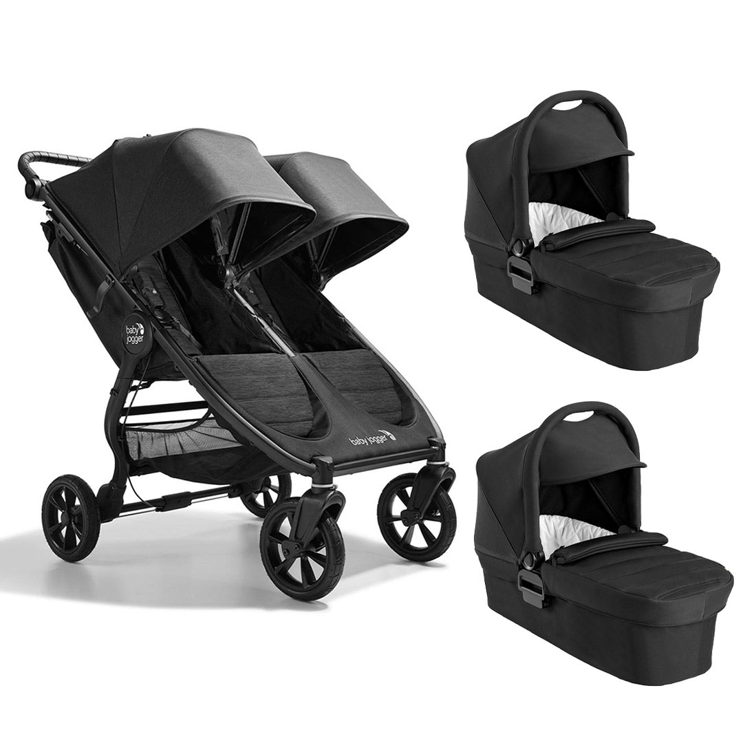  Baby Jogger City Mini GT2 Double Pushchair + Carrycot Bundle - Opulent Black、mySite、merchandisen