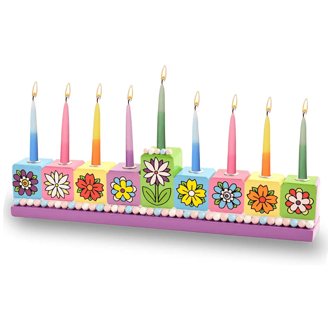 Hand-Painted Flower Menorah、mySite、topwebapps