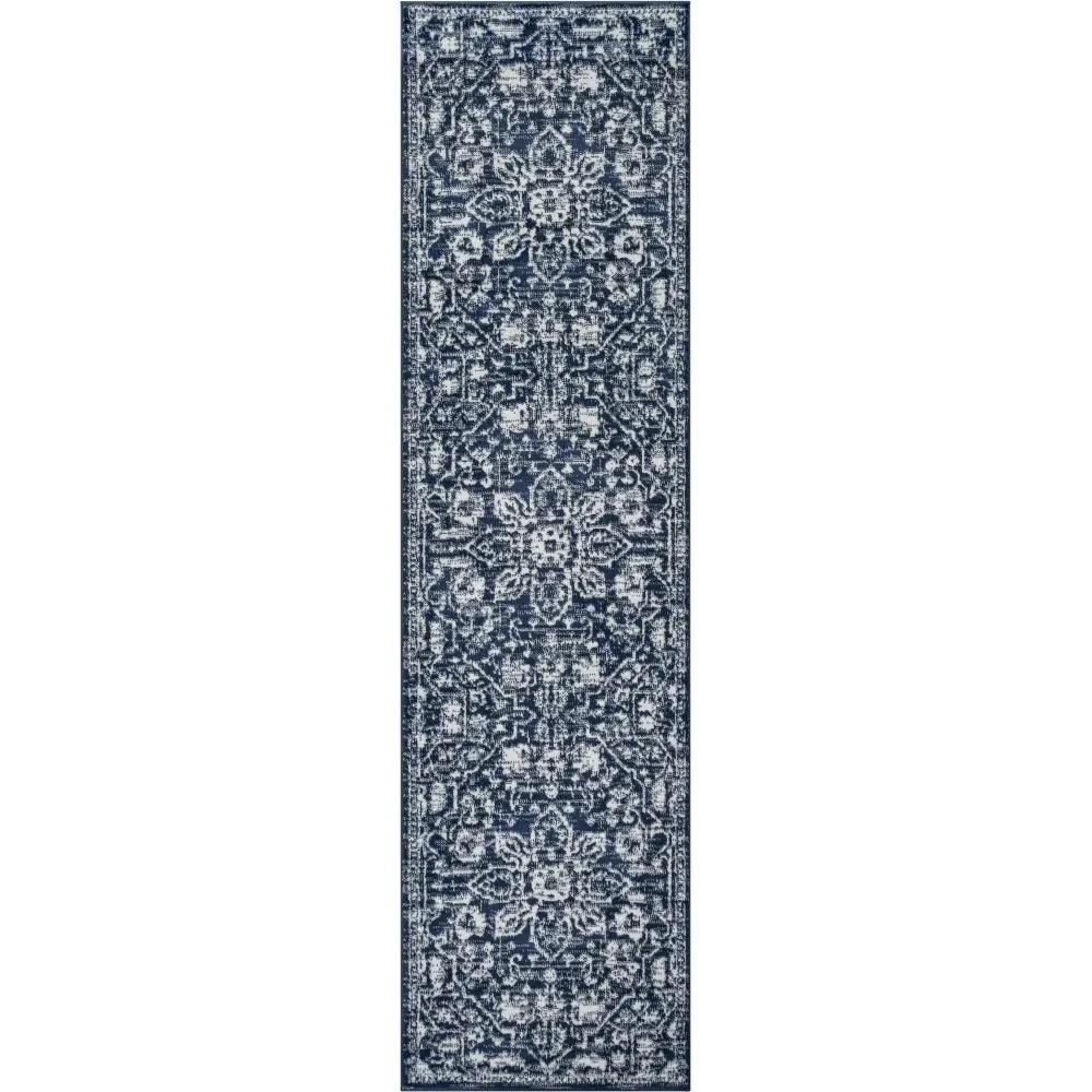 Disa Vintage Medallion Dark Blue Soft Rug By Chill Rugs、mySite、gigharbornorthrealestate