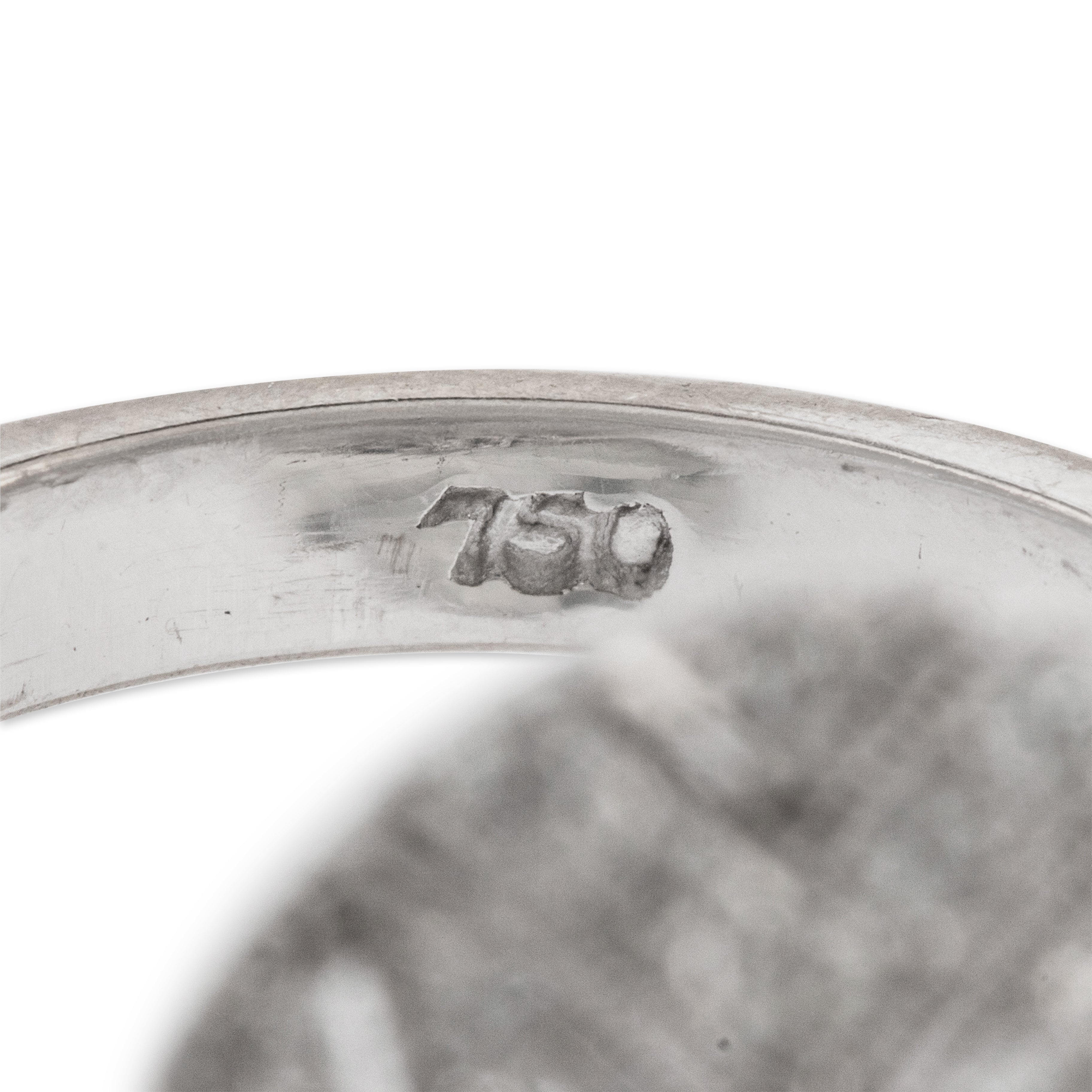 Vintage 18k White Gold Sapphire .684cttw Diamond Art Deco Style Statement Ring、mySite、hinf8tx79