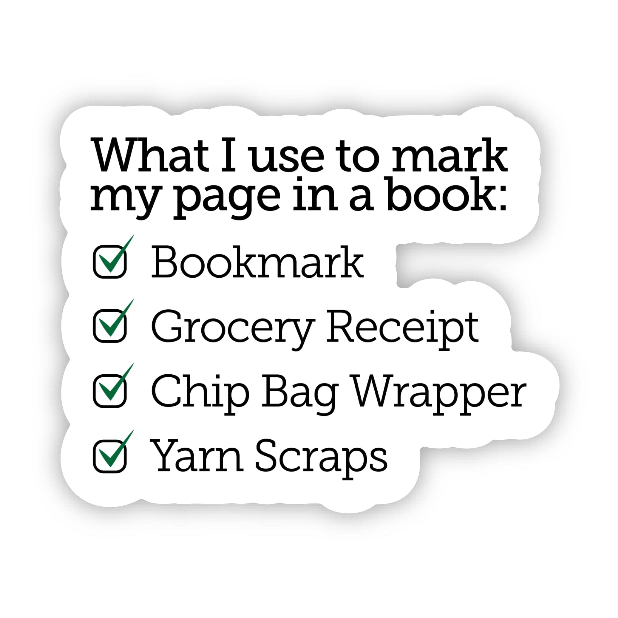  What I use to mark my page in a book Bookmark Sticker、mySite、ghnorth