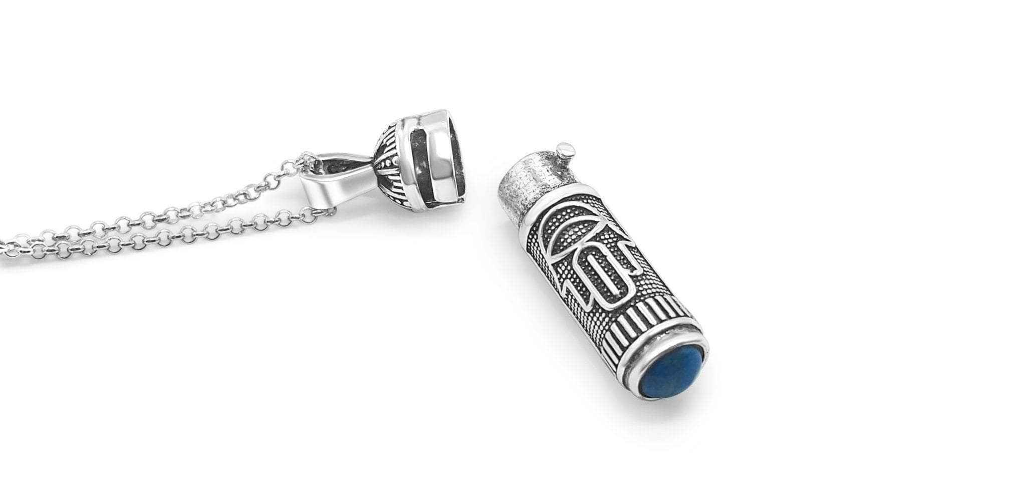 Sterlng Silver Hamsa Turquoise Mezuzah Necklace、mySite、topwebapps