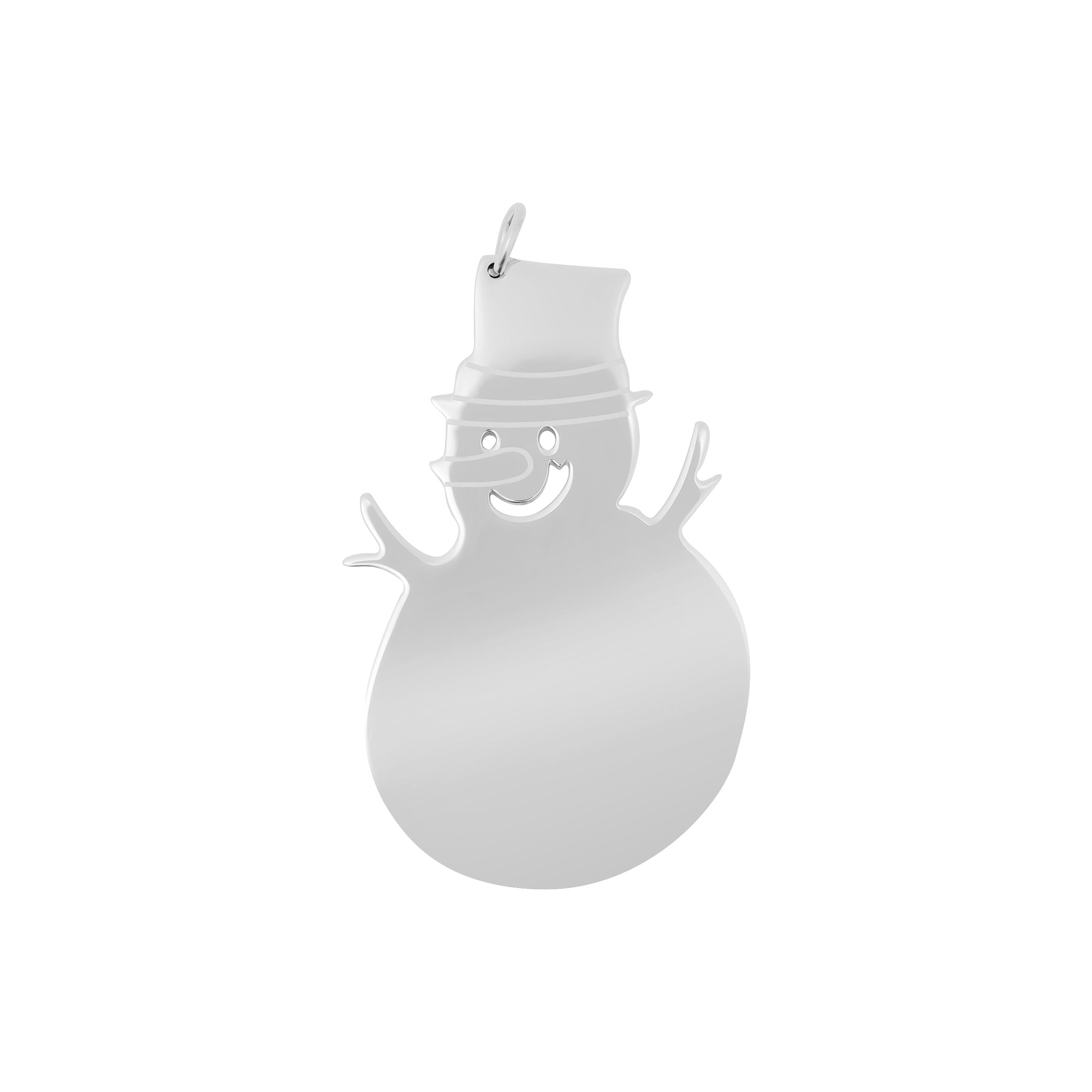 Polished Stainless Steel Engravable Blank Snowman Ornament / CTO1001、mySite、dreamappss