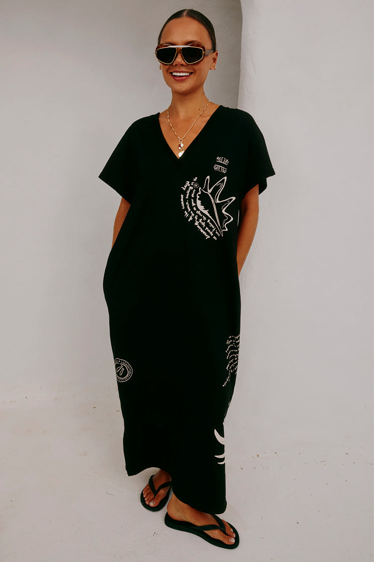 Black Palma T Shirt Dress、mySite、solidvoid